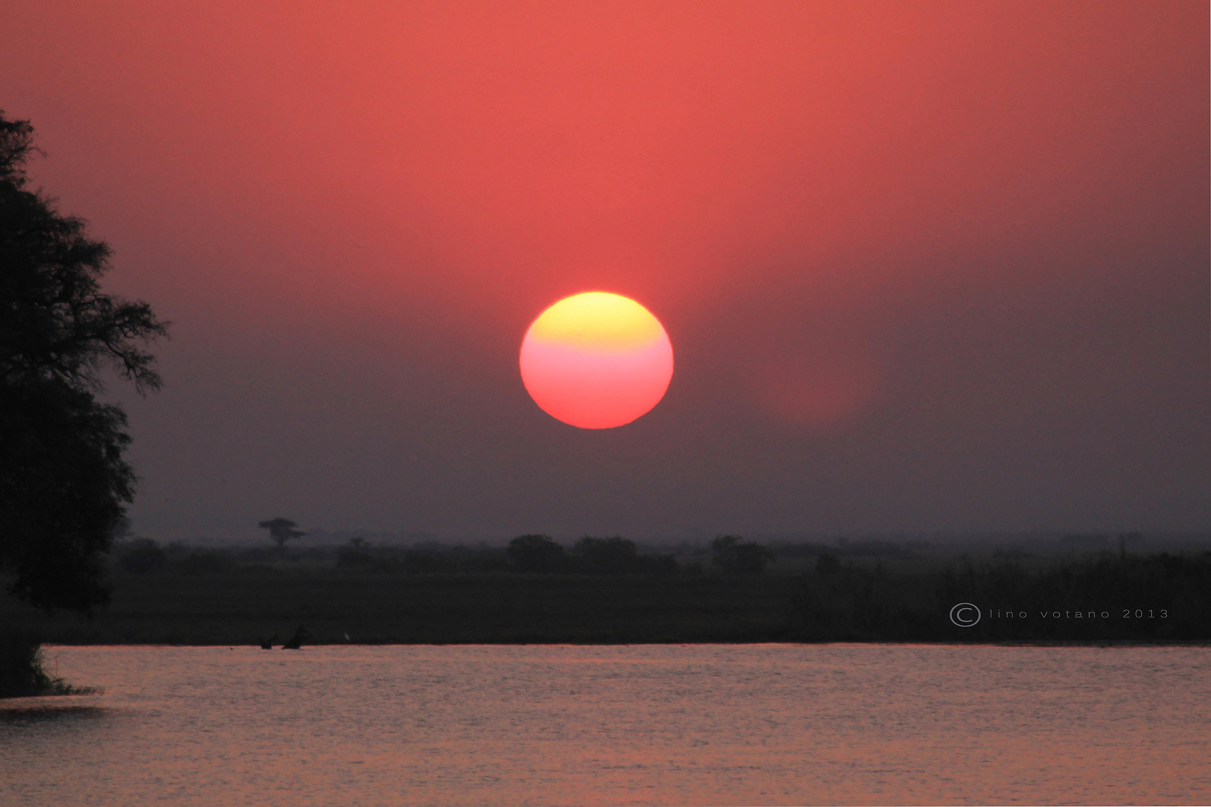 Tramonto sul Chobe River