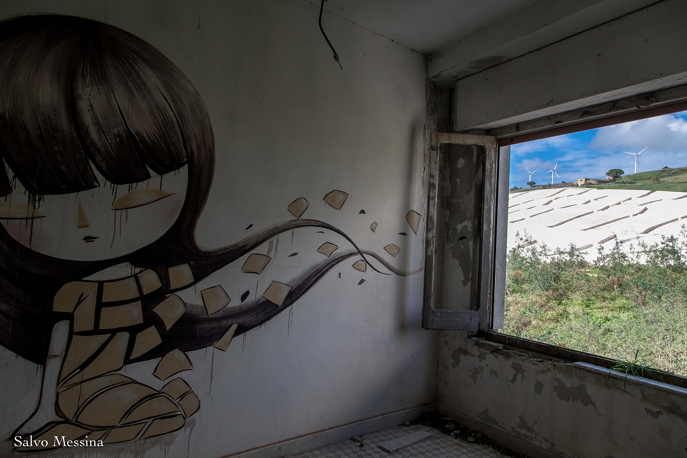 The street art meets the Cretto of Burri