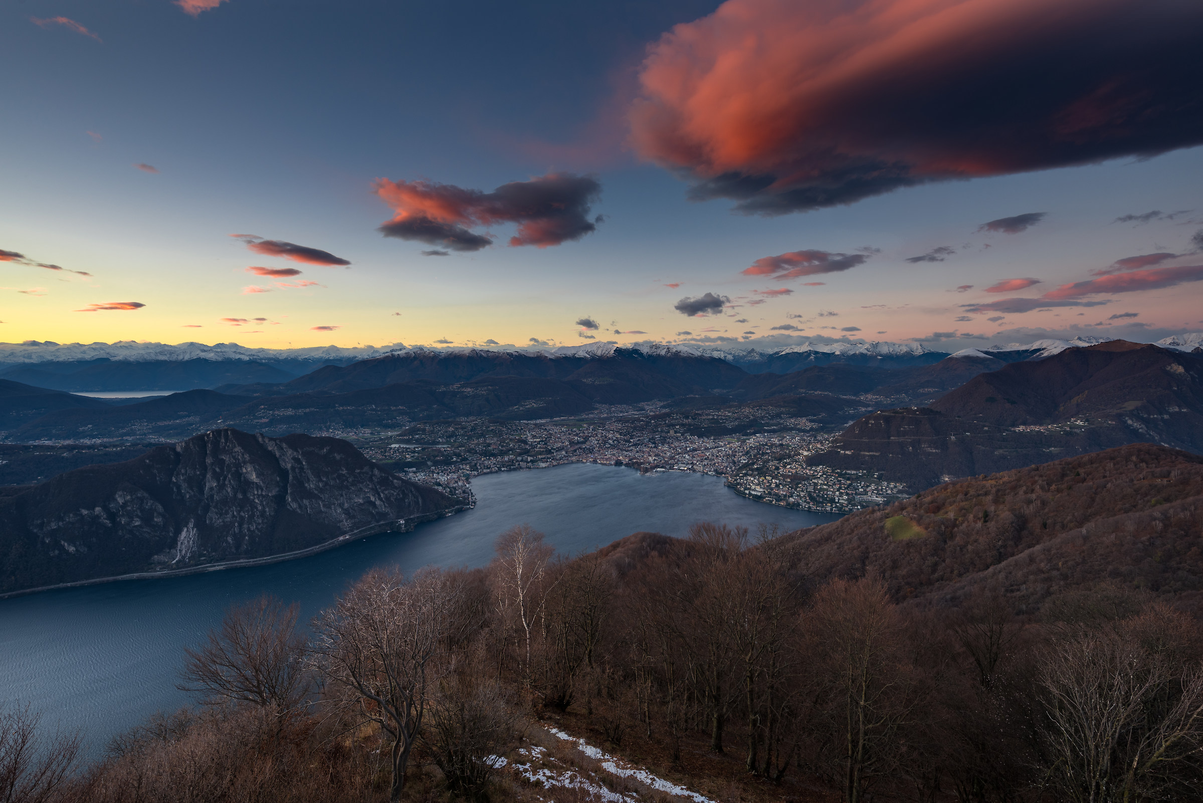 Tramonto su Lugano