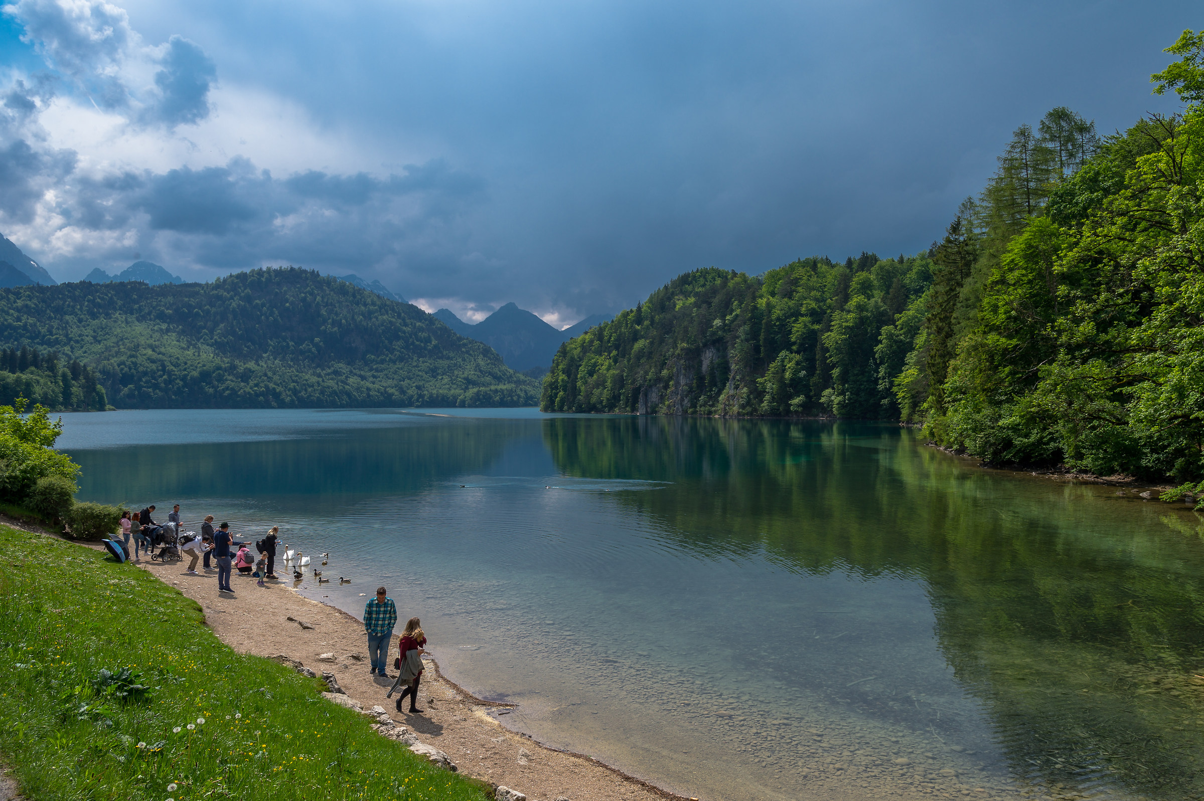 The alpsee, between a thunderstorm and the other....