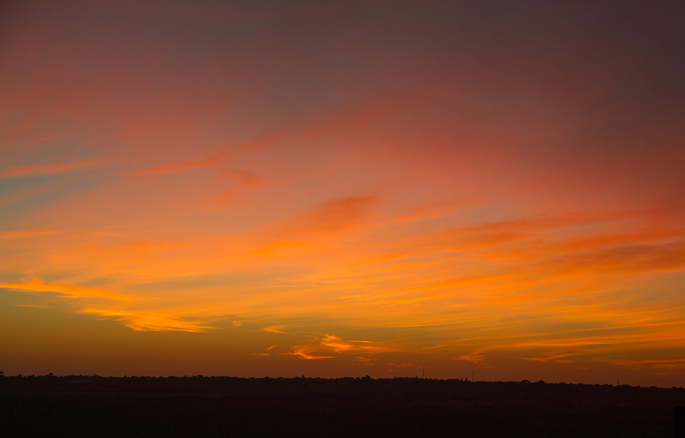 The sunrise from the balcony of the house