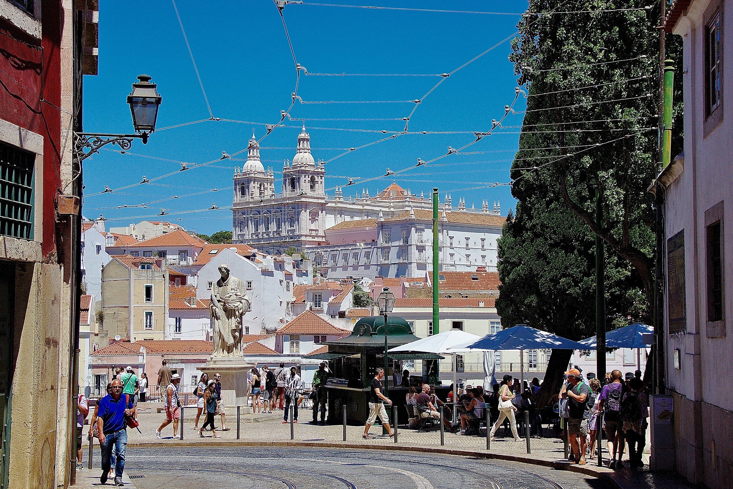 Lisbon. Glimpse of the monastery of St. Vicente