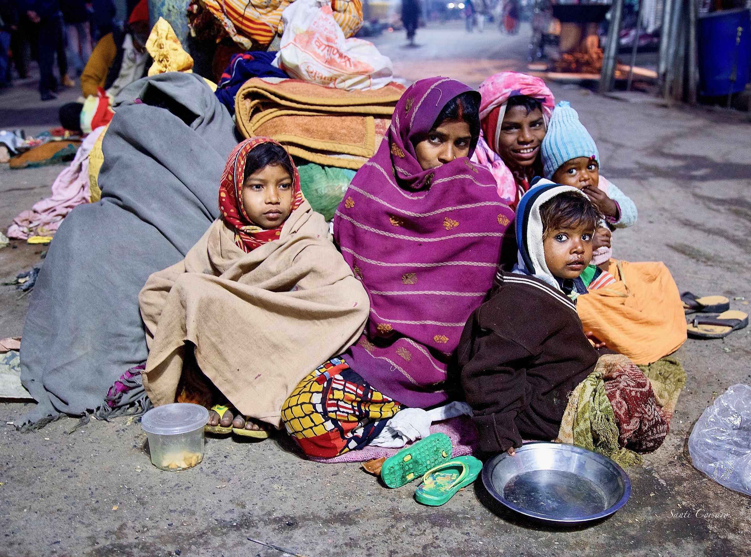 Famigliola infreddolita