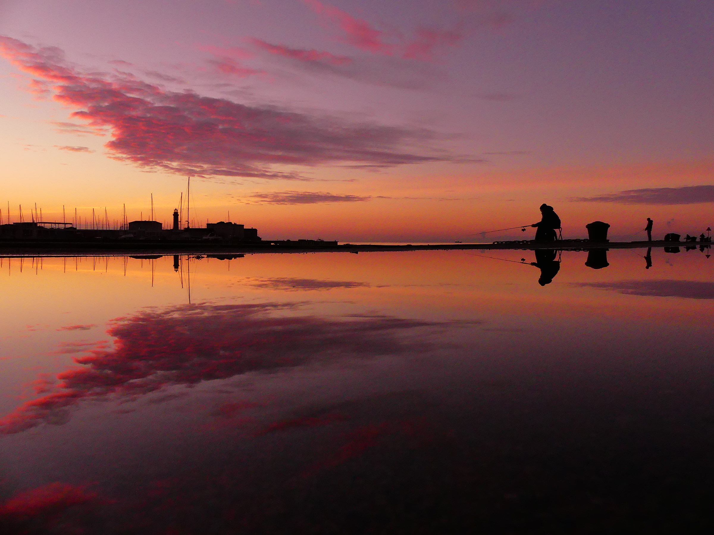 Pesca al tramonto