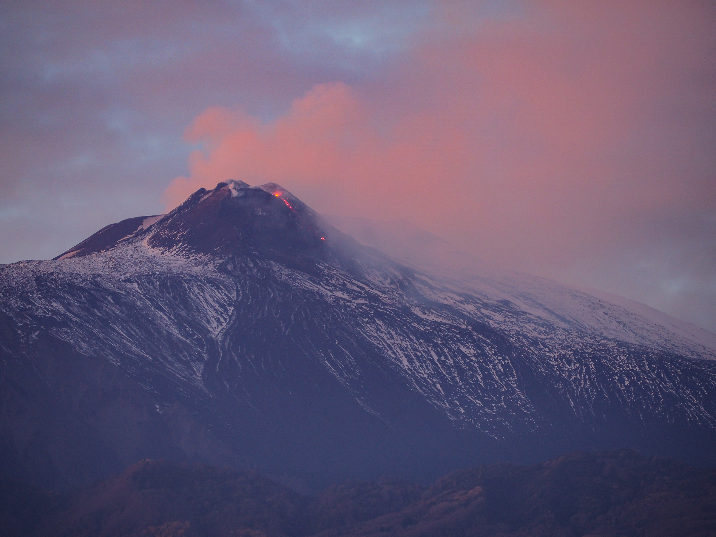 Etna at sunset