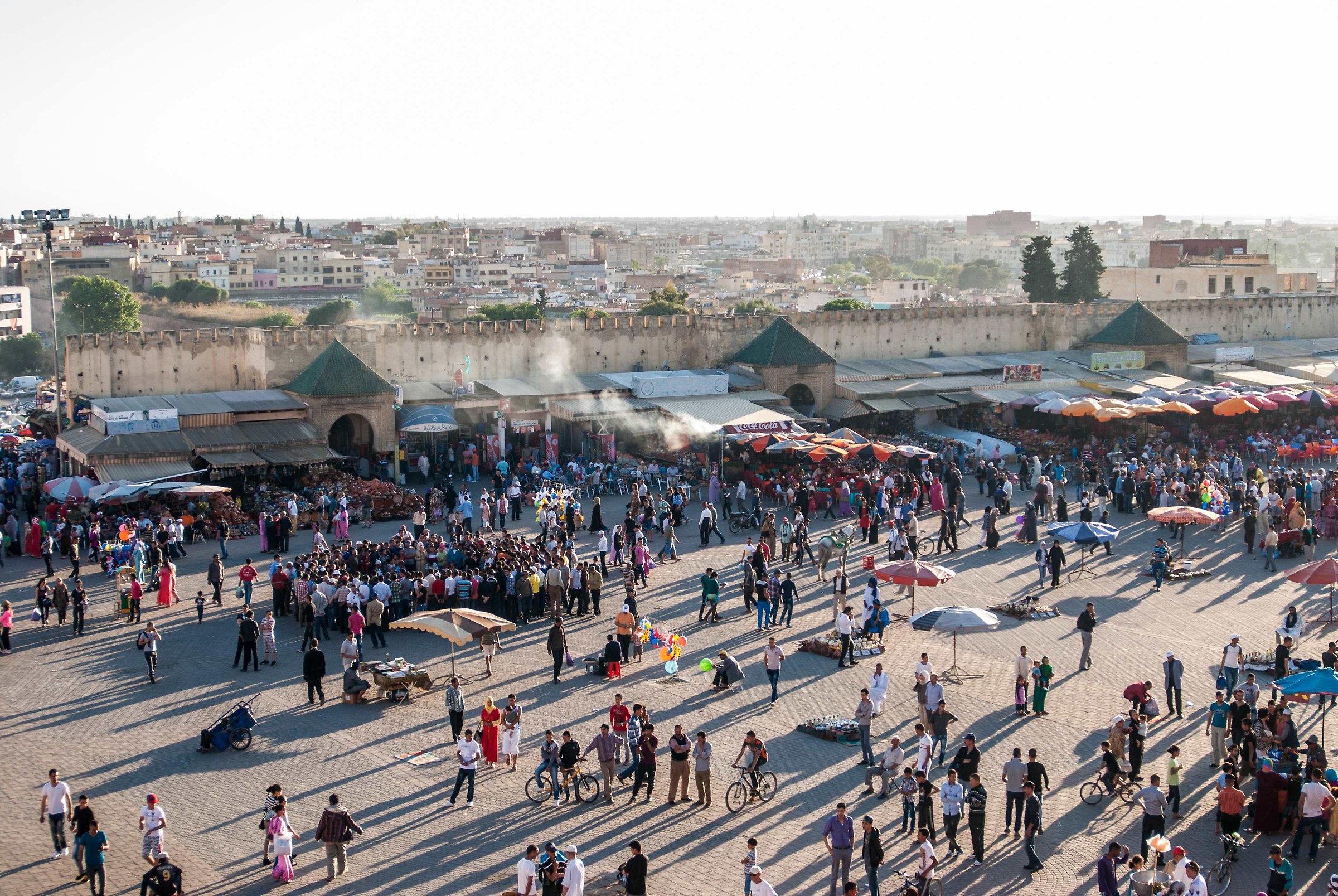 Place el-Hedim at Meknes at night
