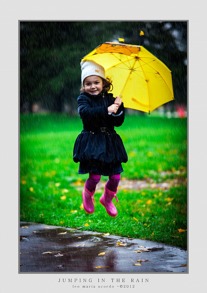 Jumping in the rain