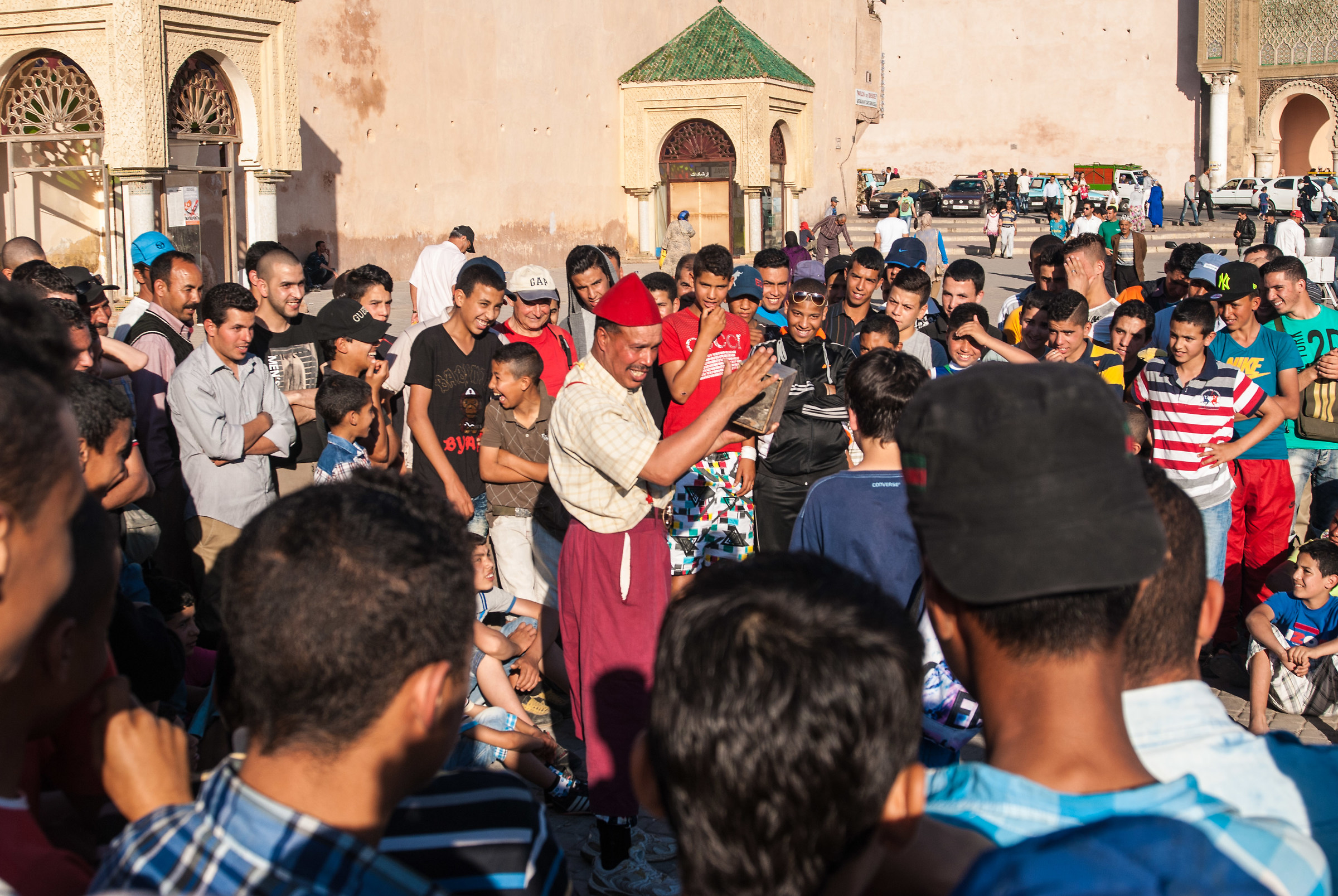 Artista di strada a Place el-Hedim