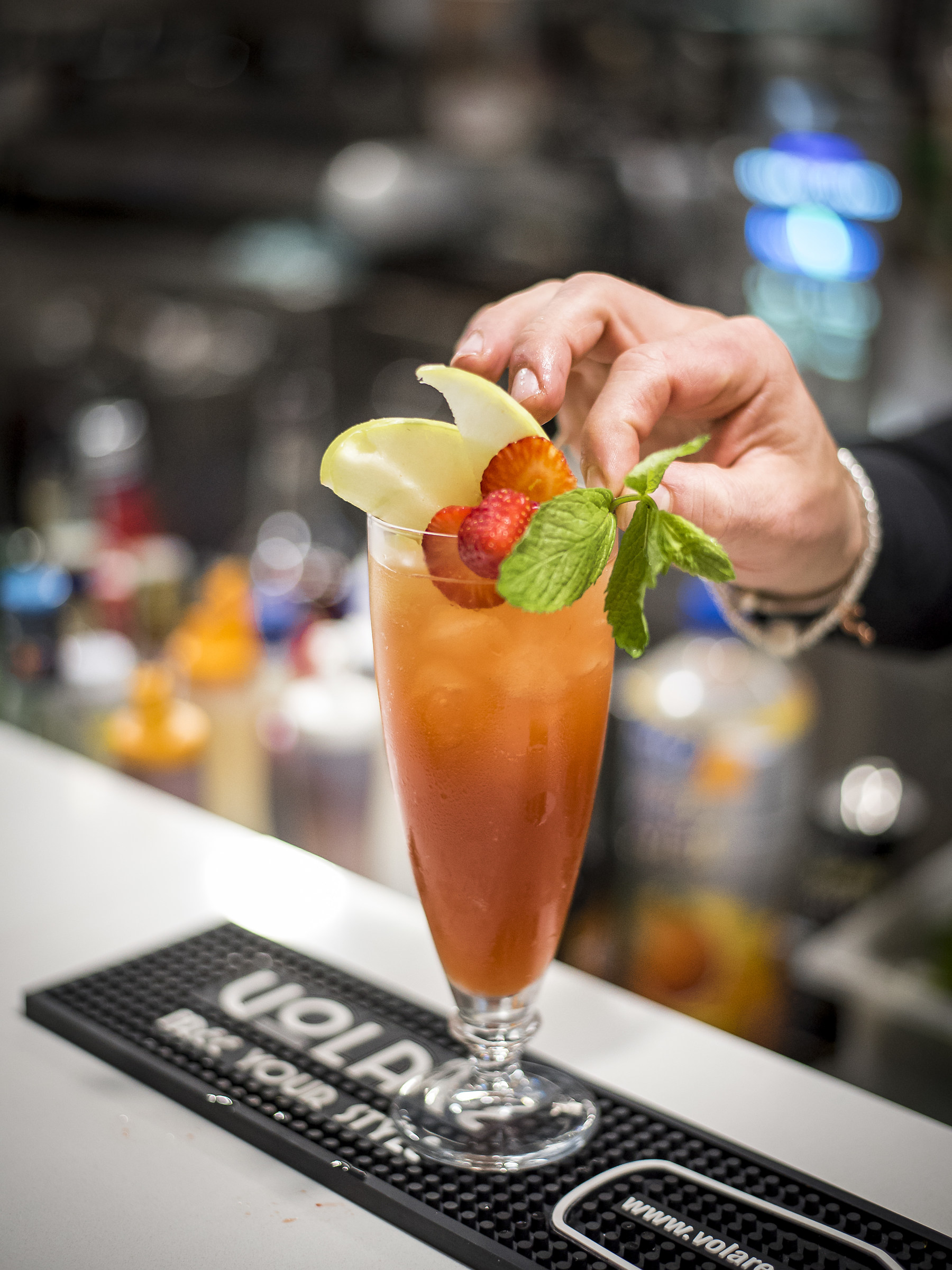 The colors of a cocktail