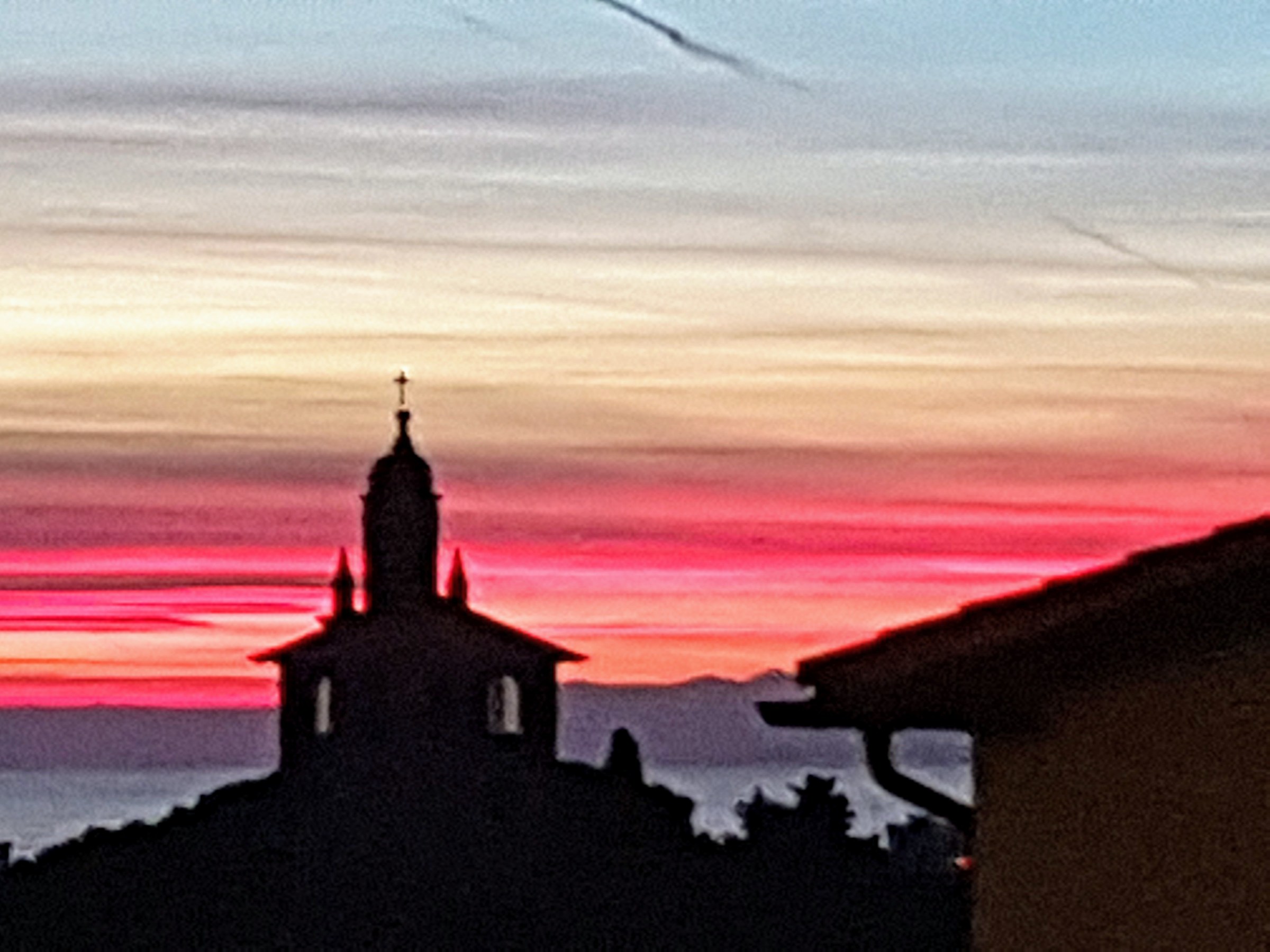 The sunset in Genoa