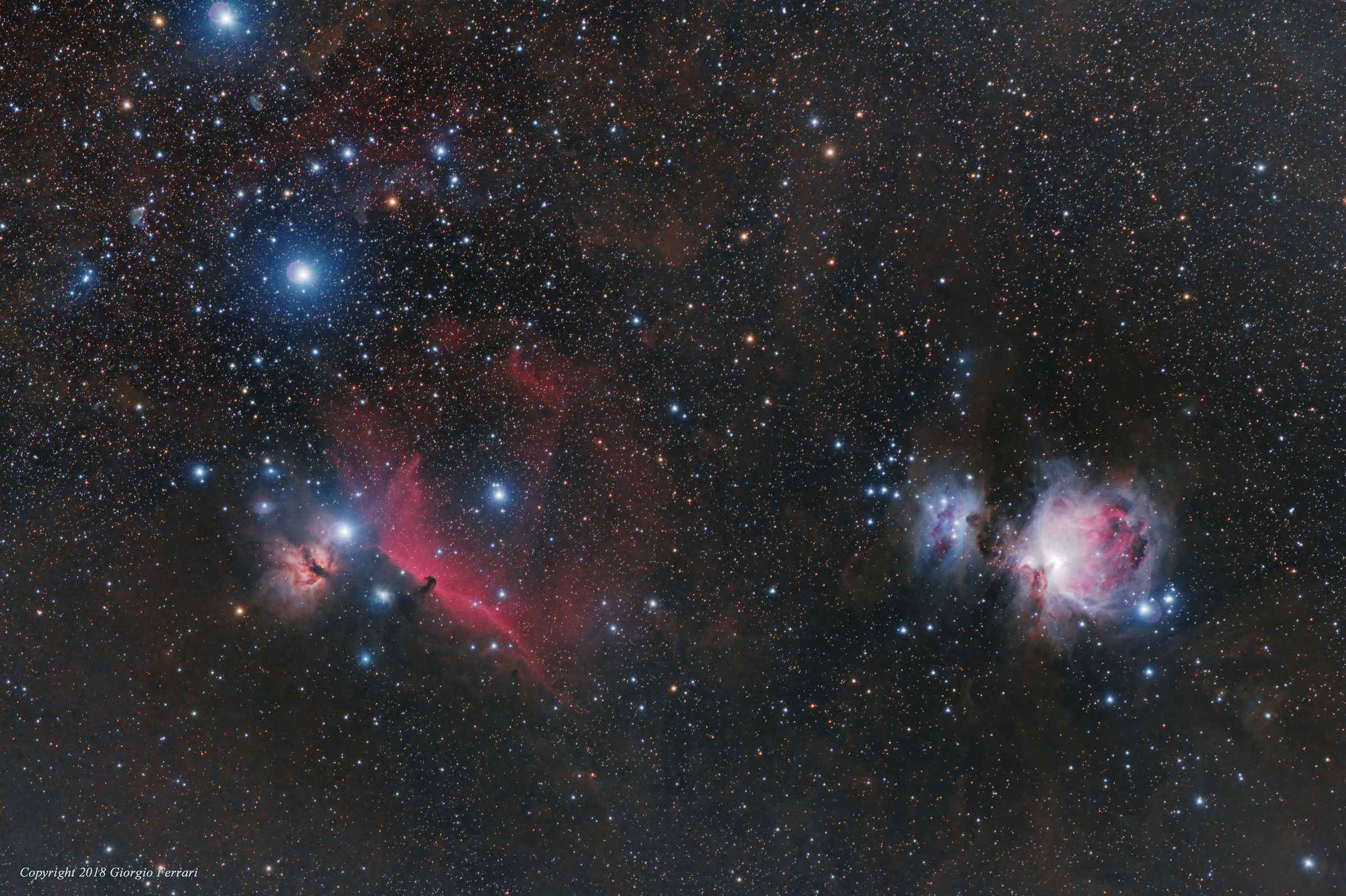 M42 Orion Nebula and B33 horse head