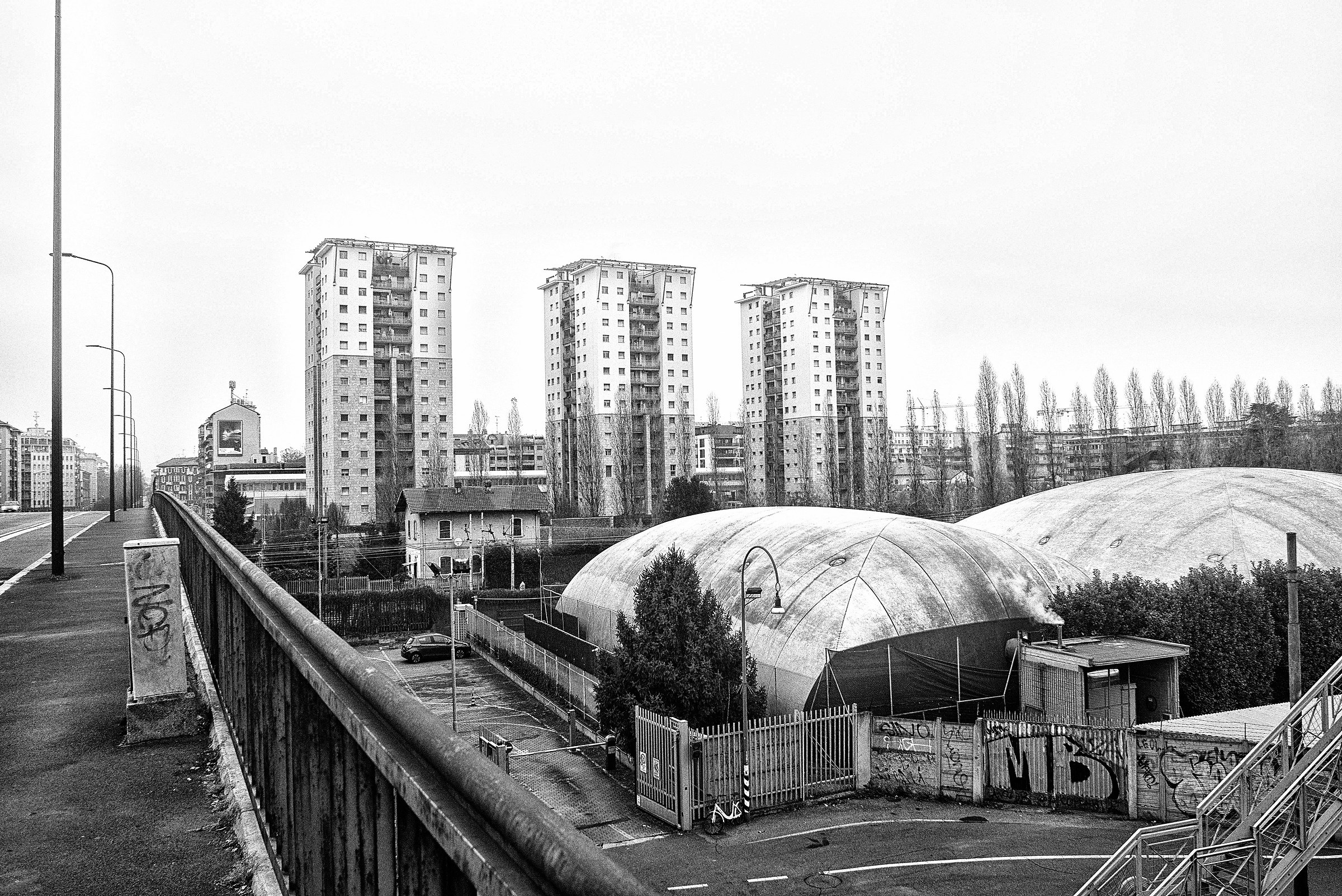 Three towers. Milan December 2018.