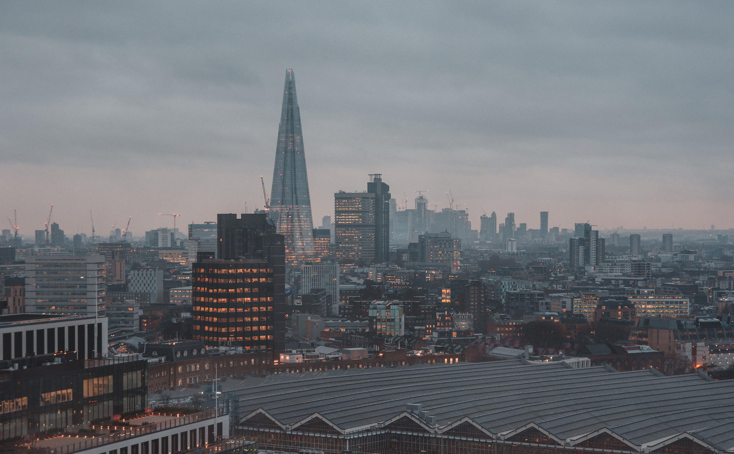 The first lights of the evening (evening?)