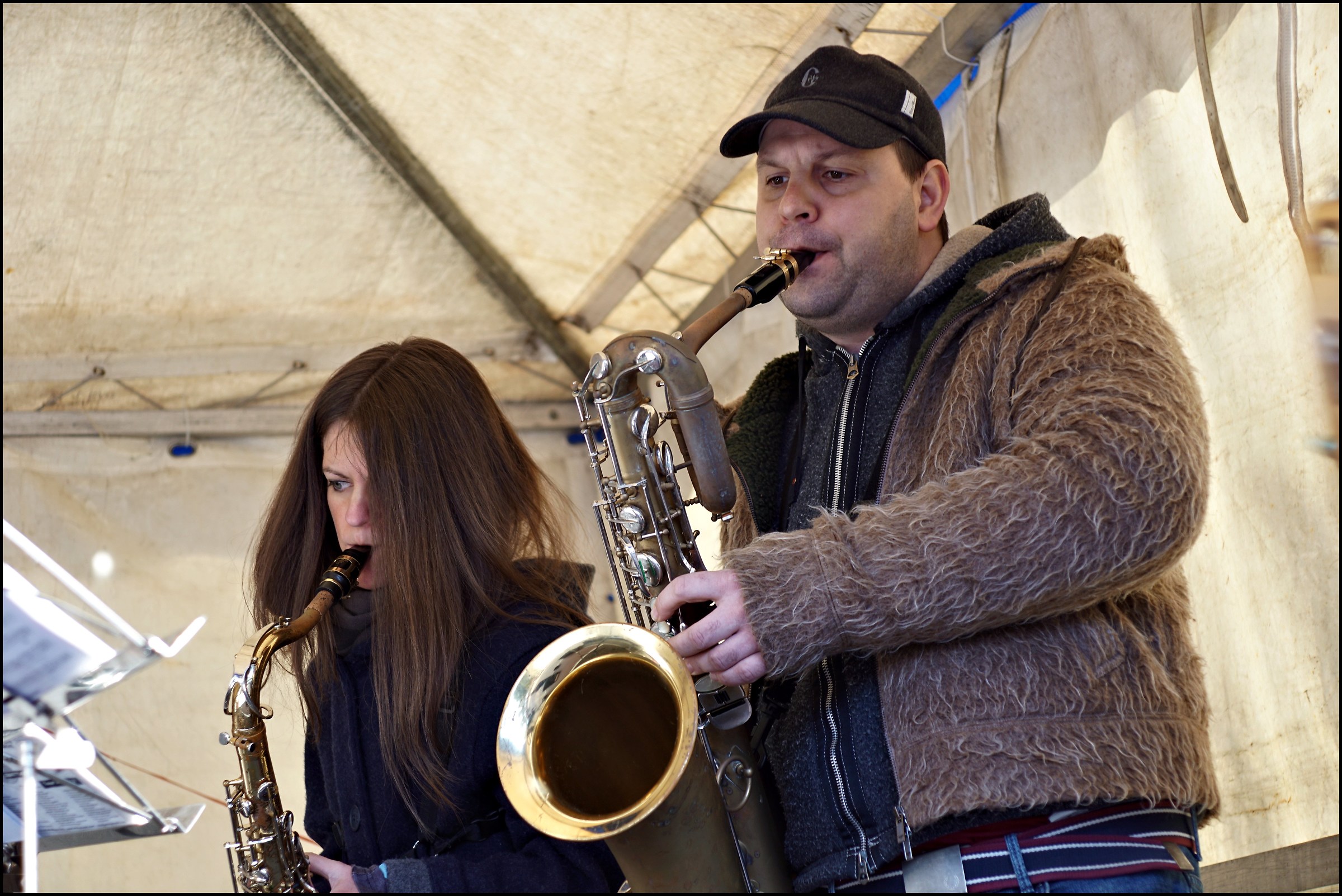 Musicians in the Alps