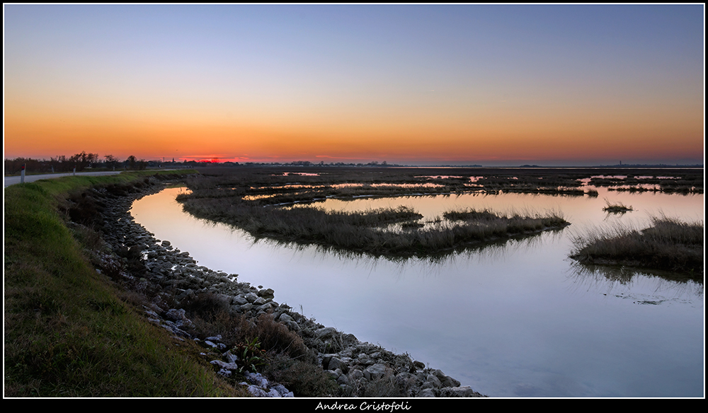 Tramonto nella laguna di Lio Piccolo