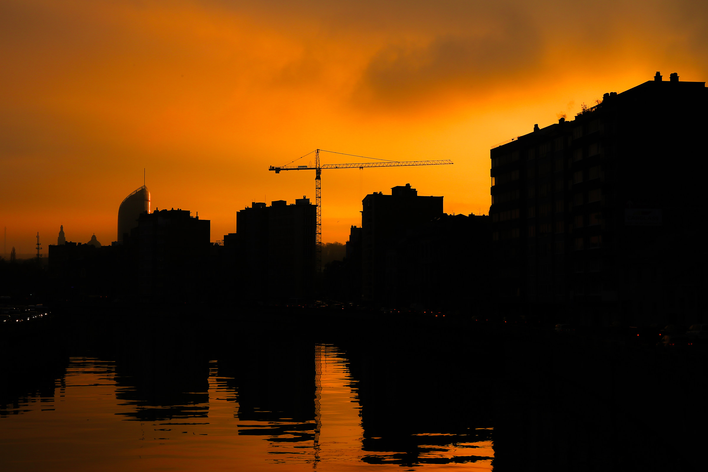 Sunset on Liège
