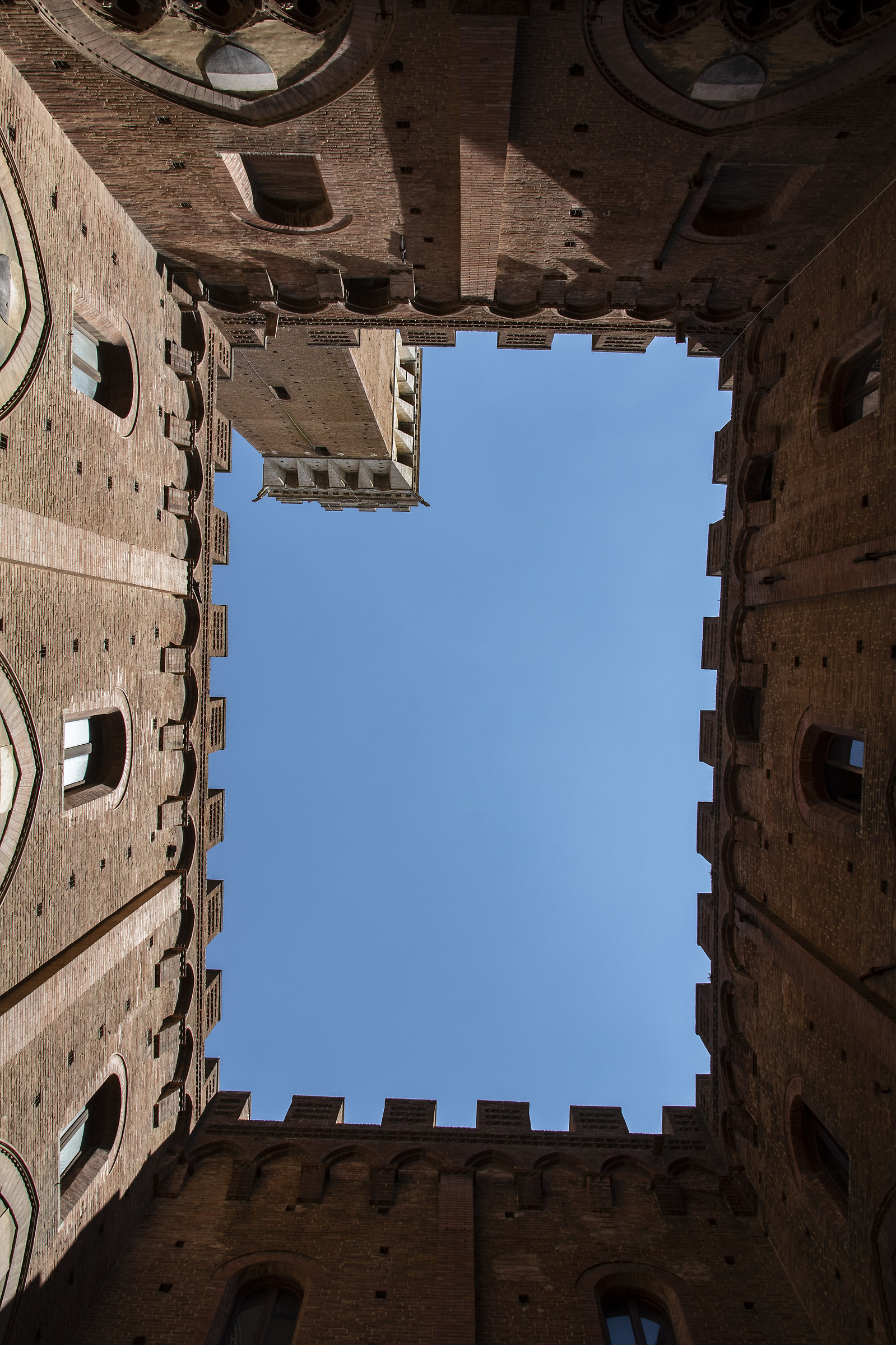 Siena the sky above the square of the field