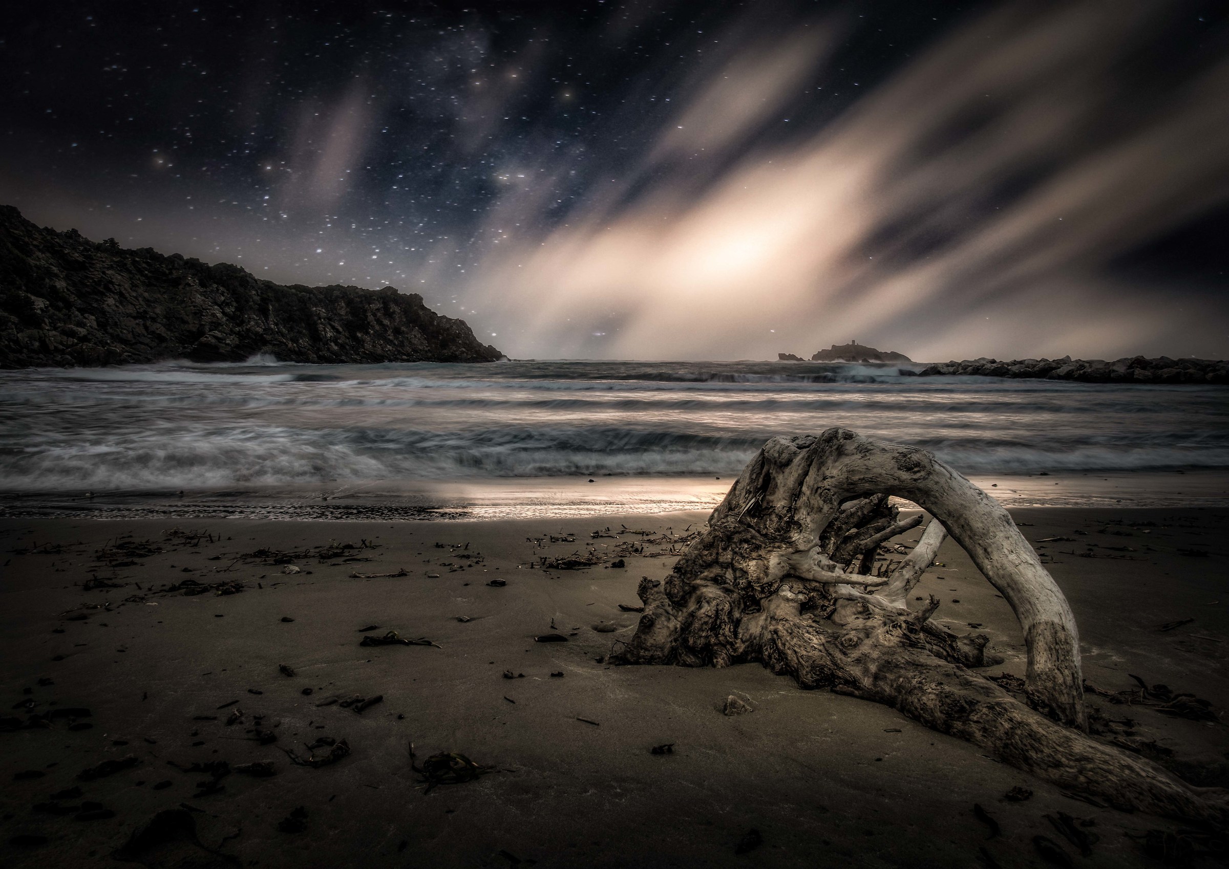 Starry Sky and fast clouds