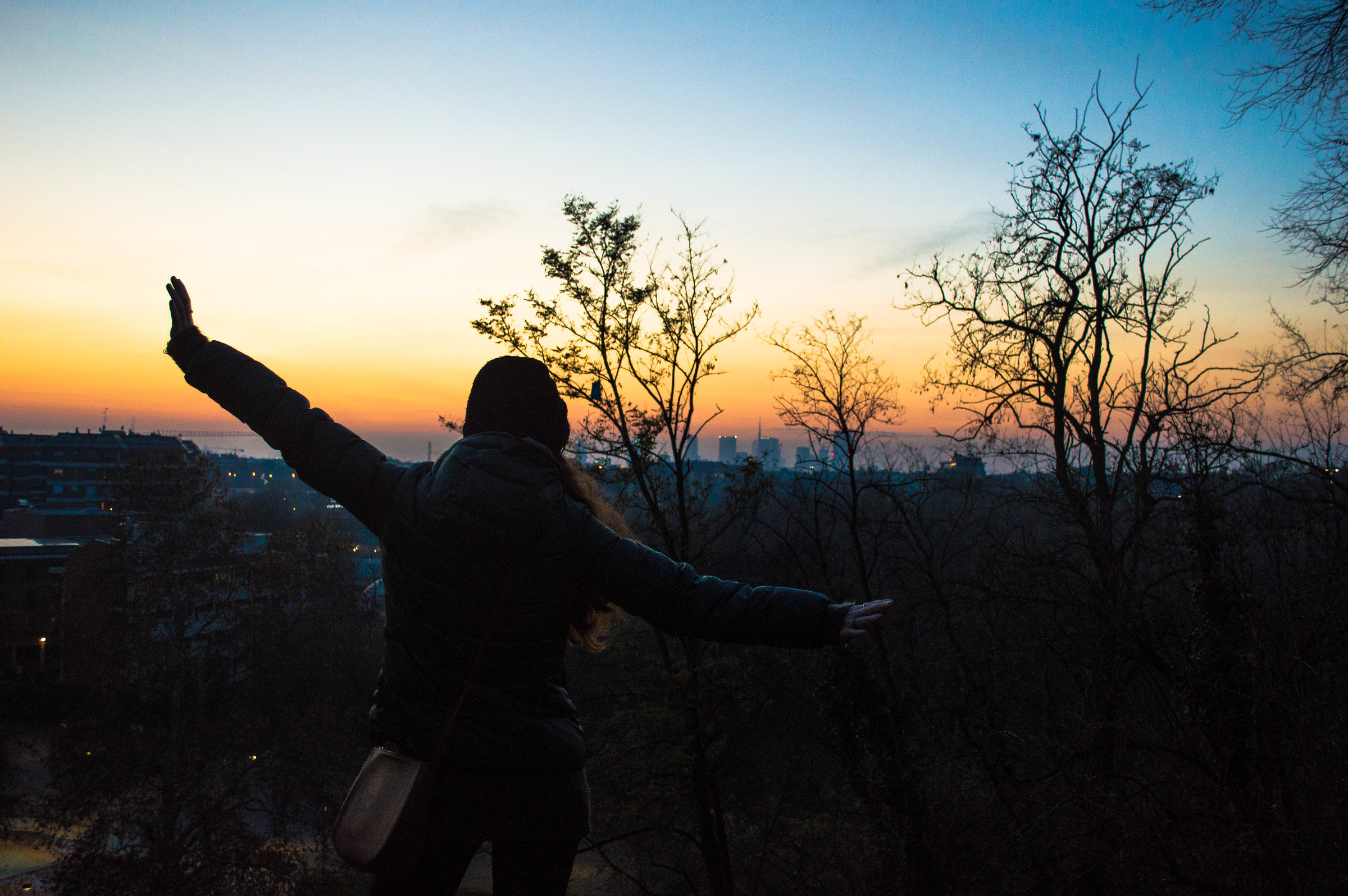 L'estasi del tramonto su Milano