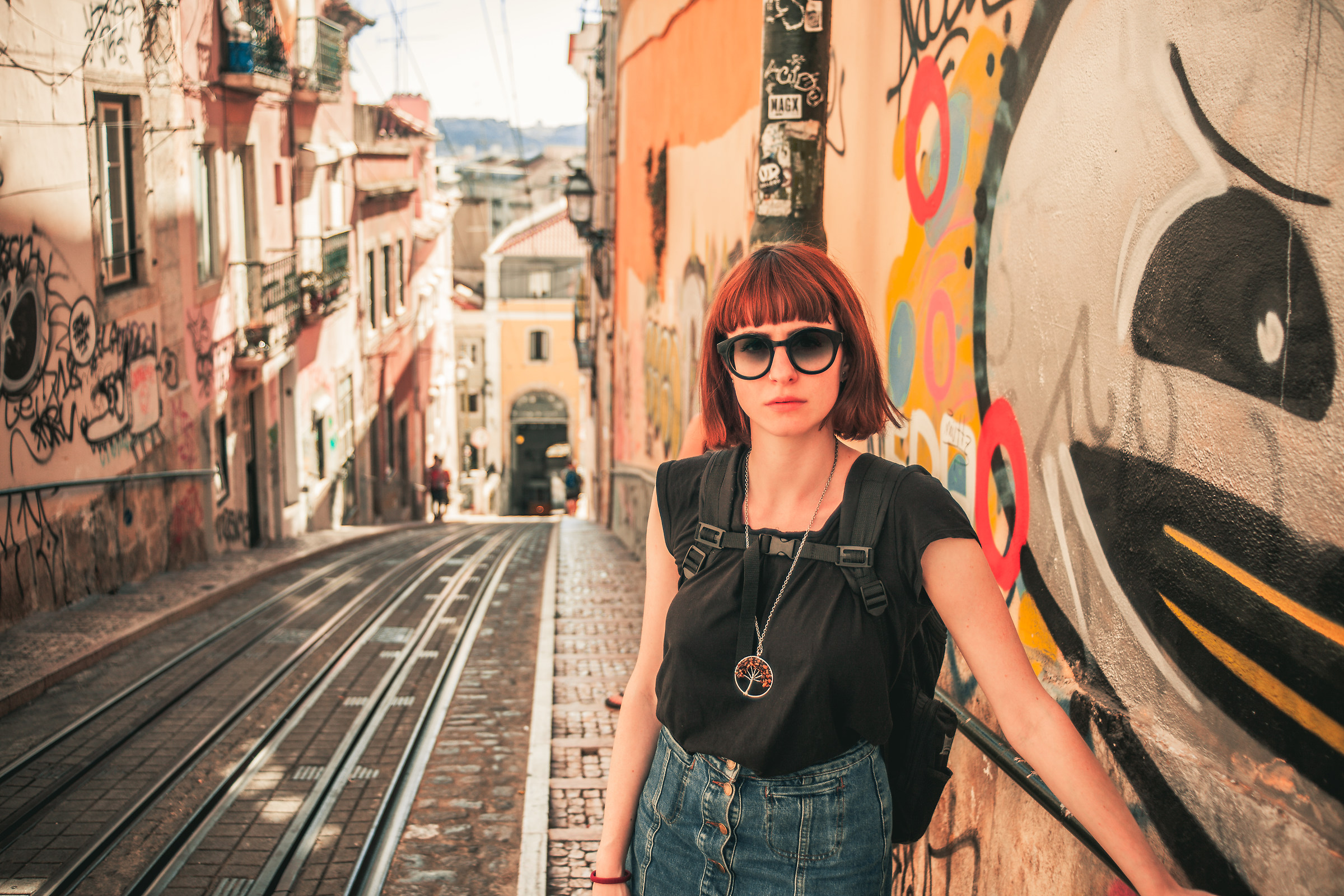 Waiting for The Tram in Lisbon