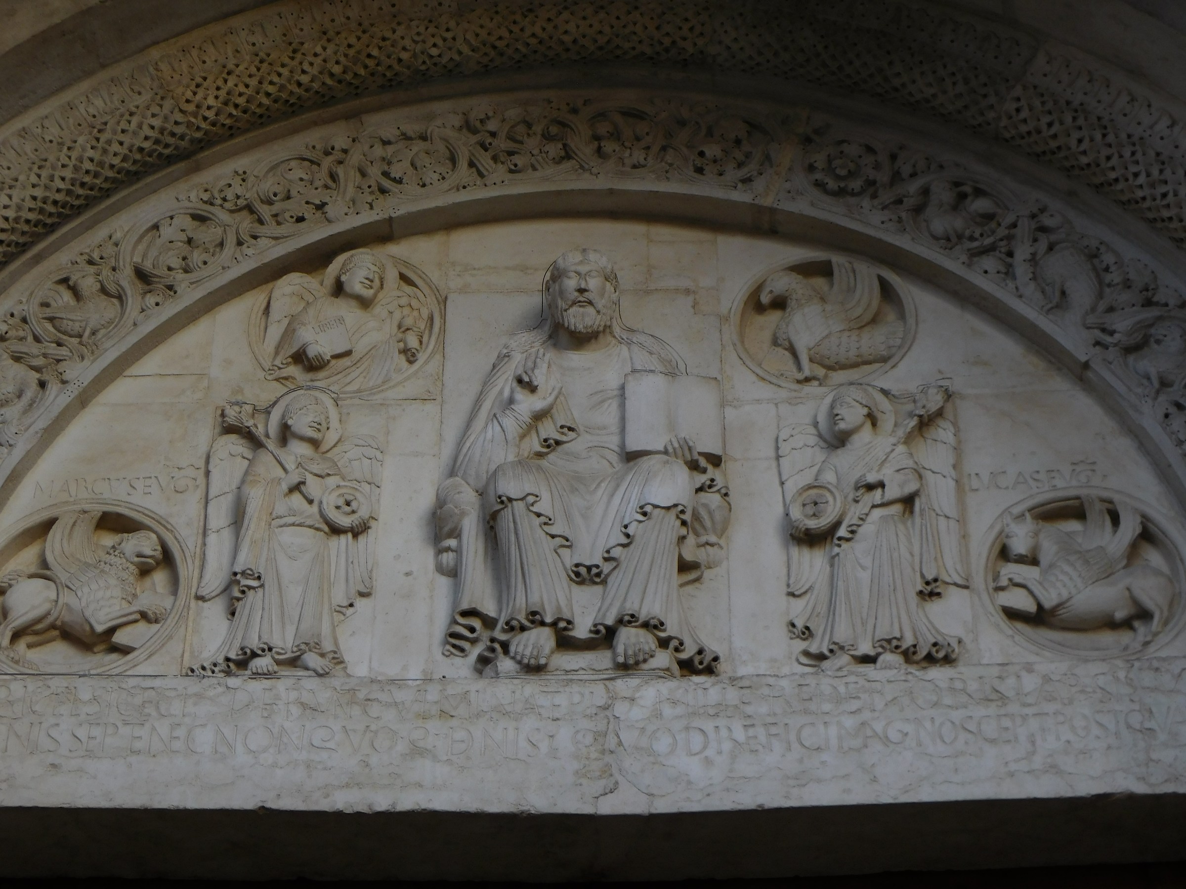 Christ enthroned-Portal Abbey of Nonantola (MO)