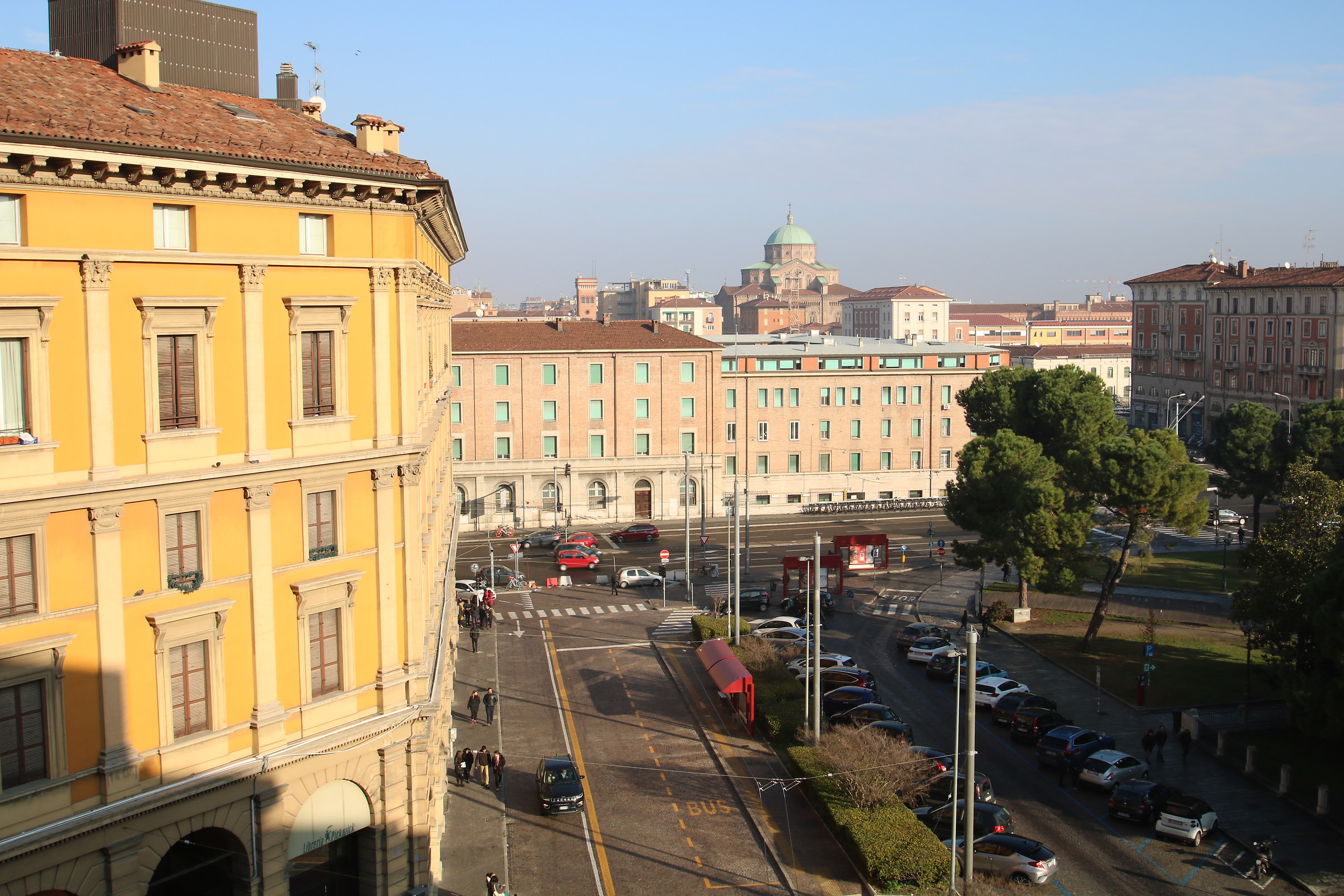 Area of the station of Bologna, view from the room