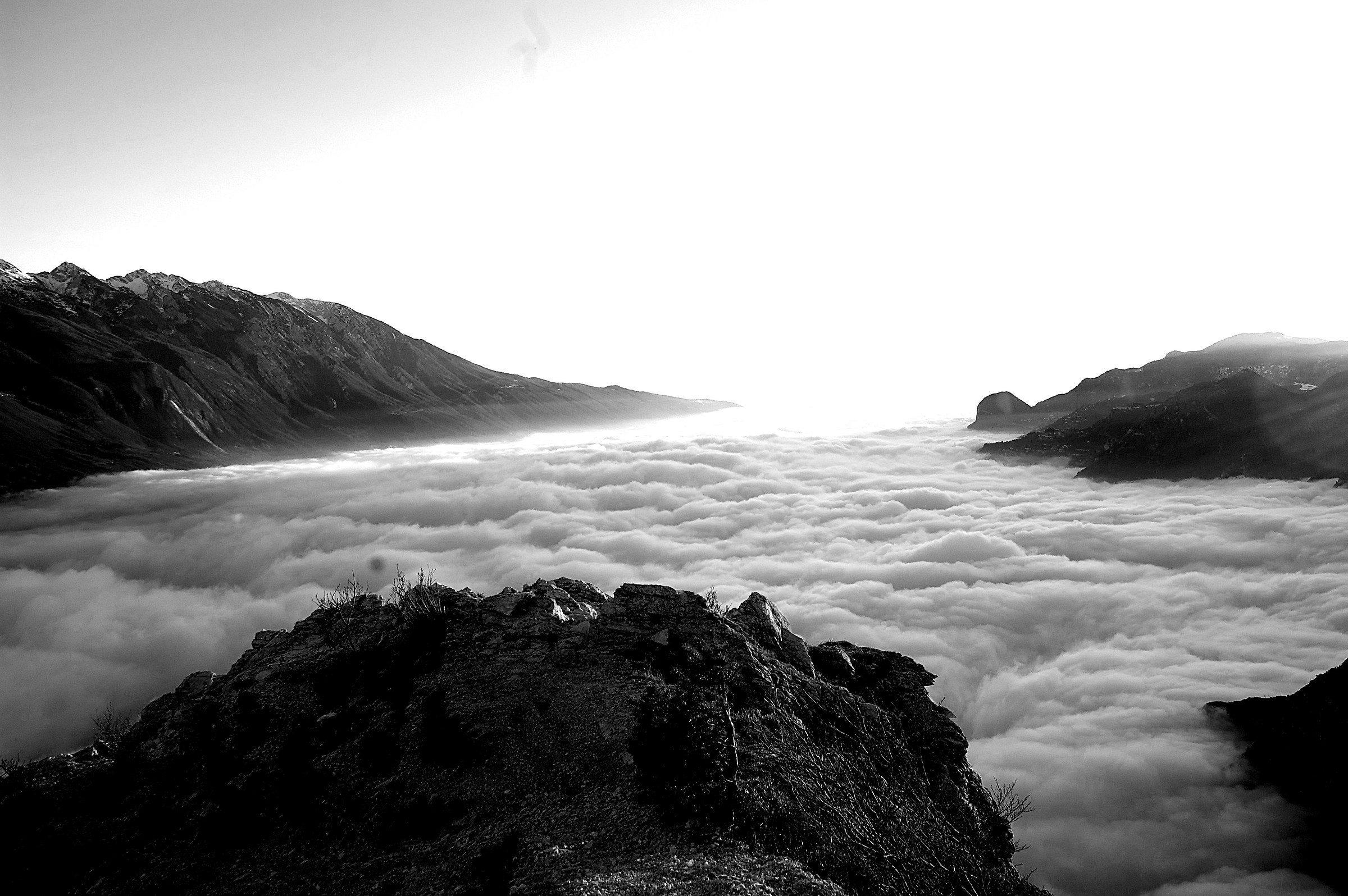 Over the clouds | Black and White Edition