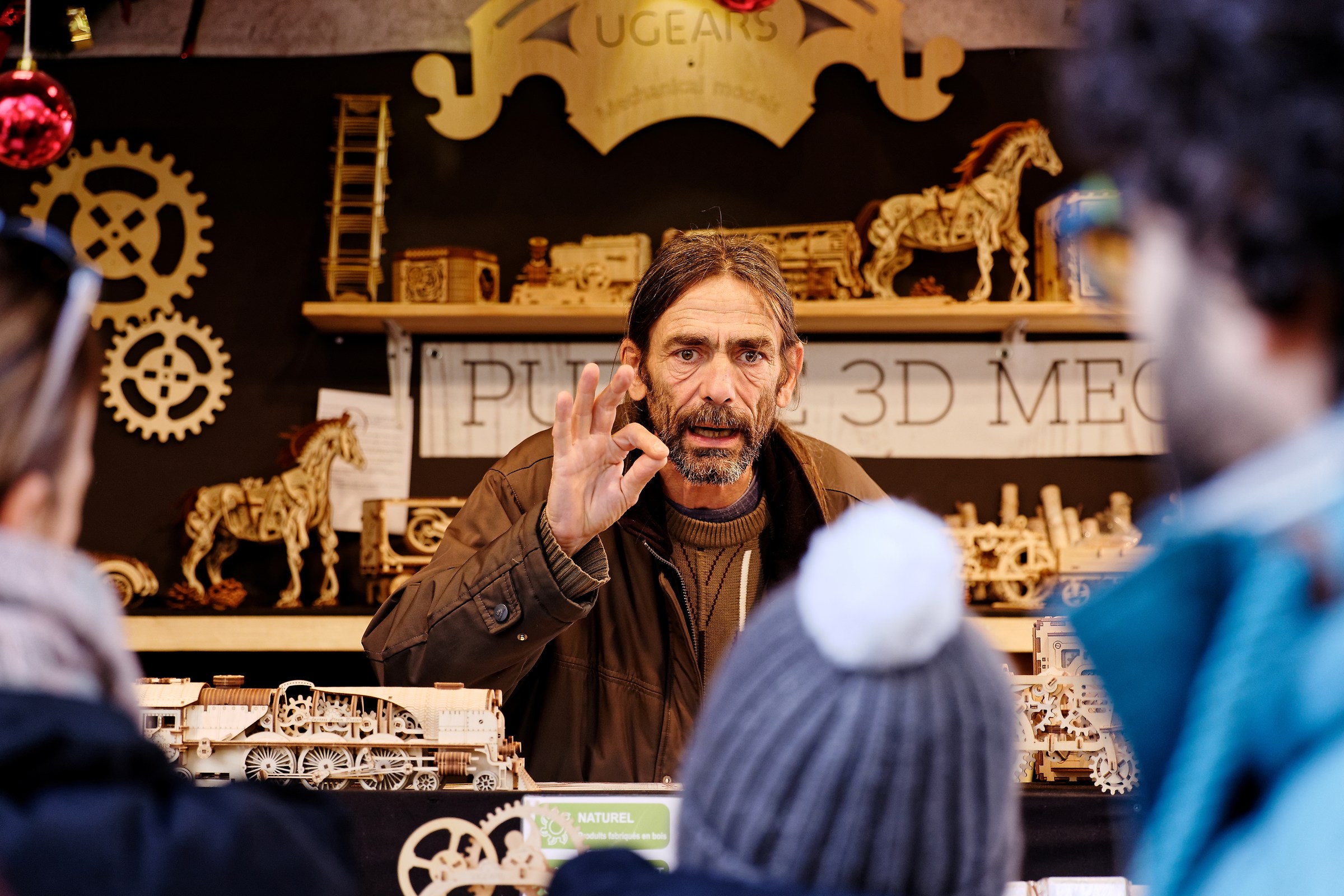 The man of the wooden trains