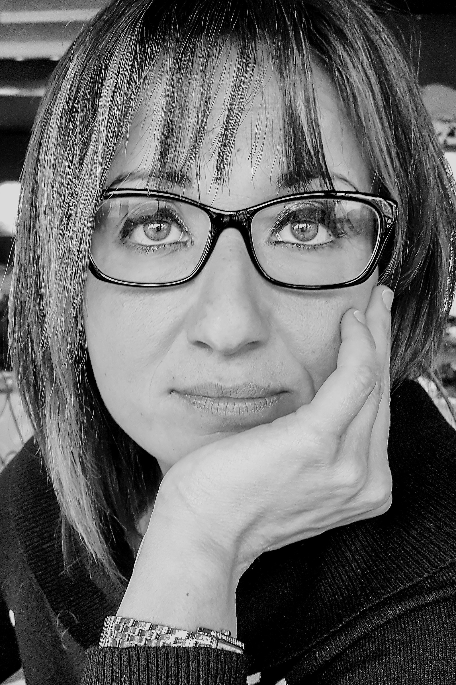 Grazia con gli occhi del telefonino