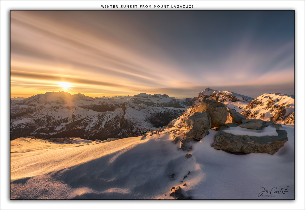 Tramonto sul monte Lagazuoi