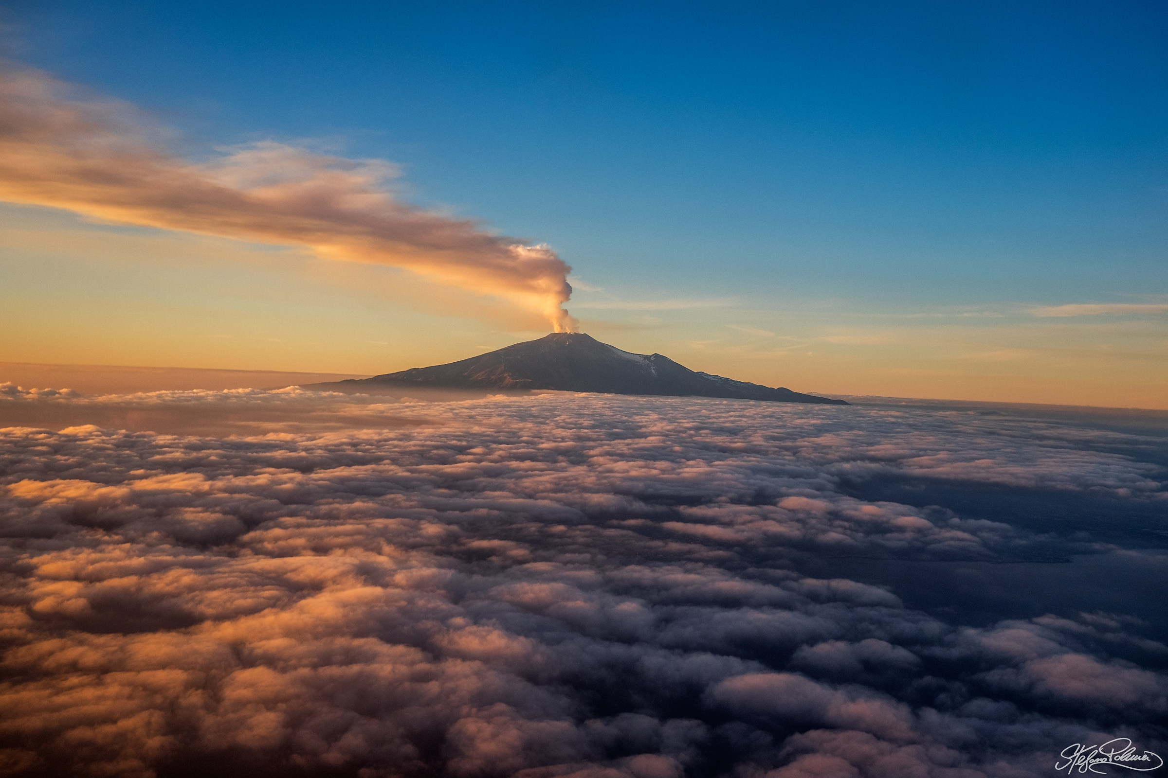 Etna at sunset