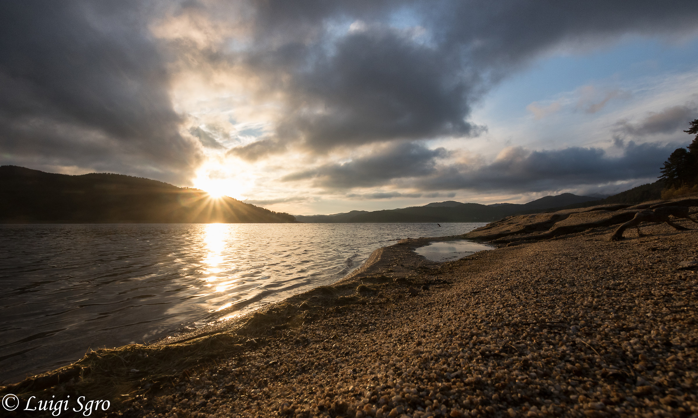 Sunset on the Arvo Lake