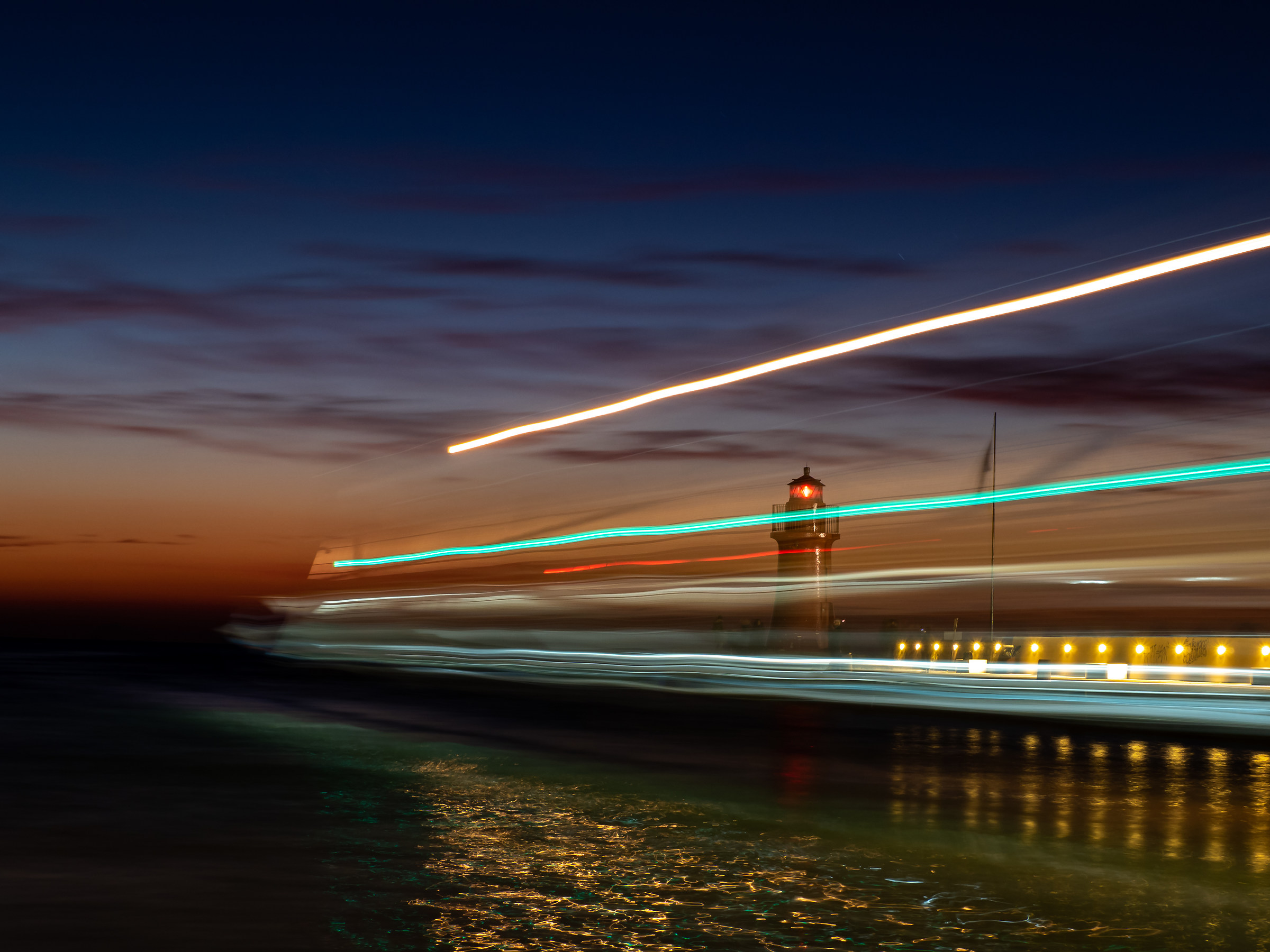 The entrance of the port