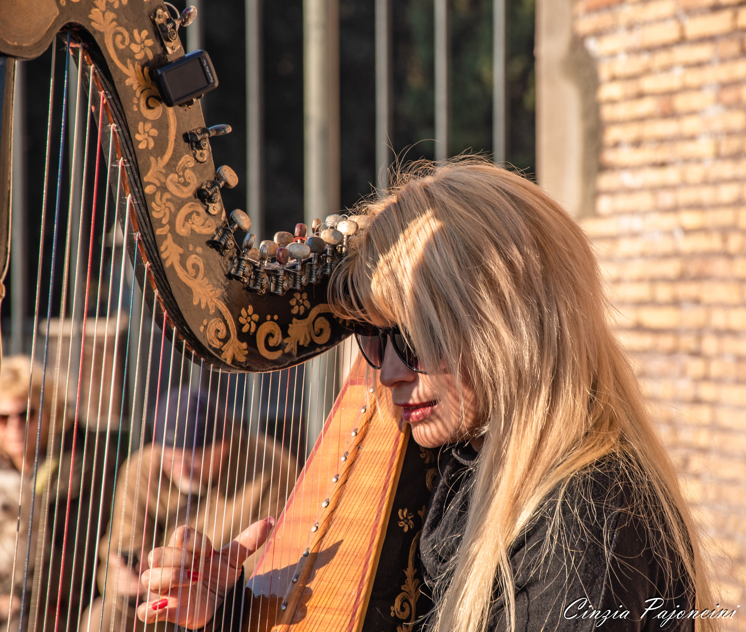 suonatrice di arpa - Passeggiate romane