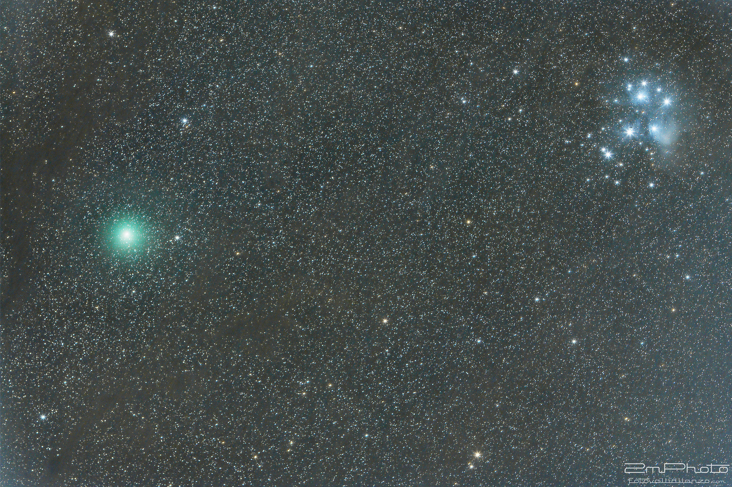 Comet 46p/Wirtanen and Pleiades