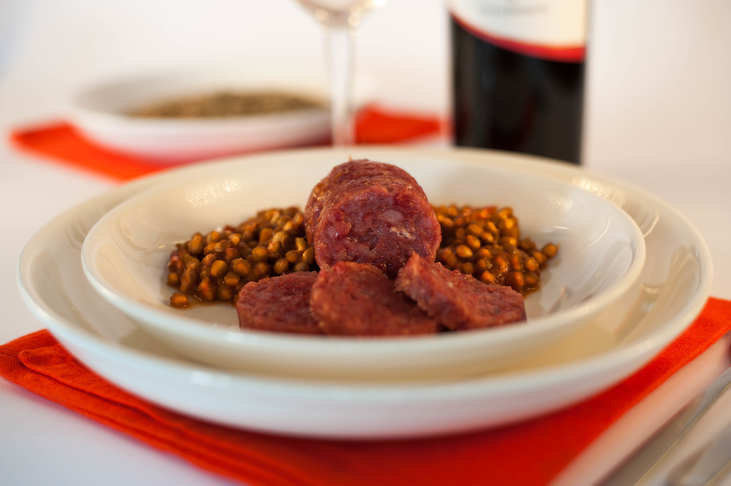Cotechino with lentils