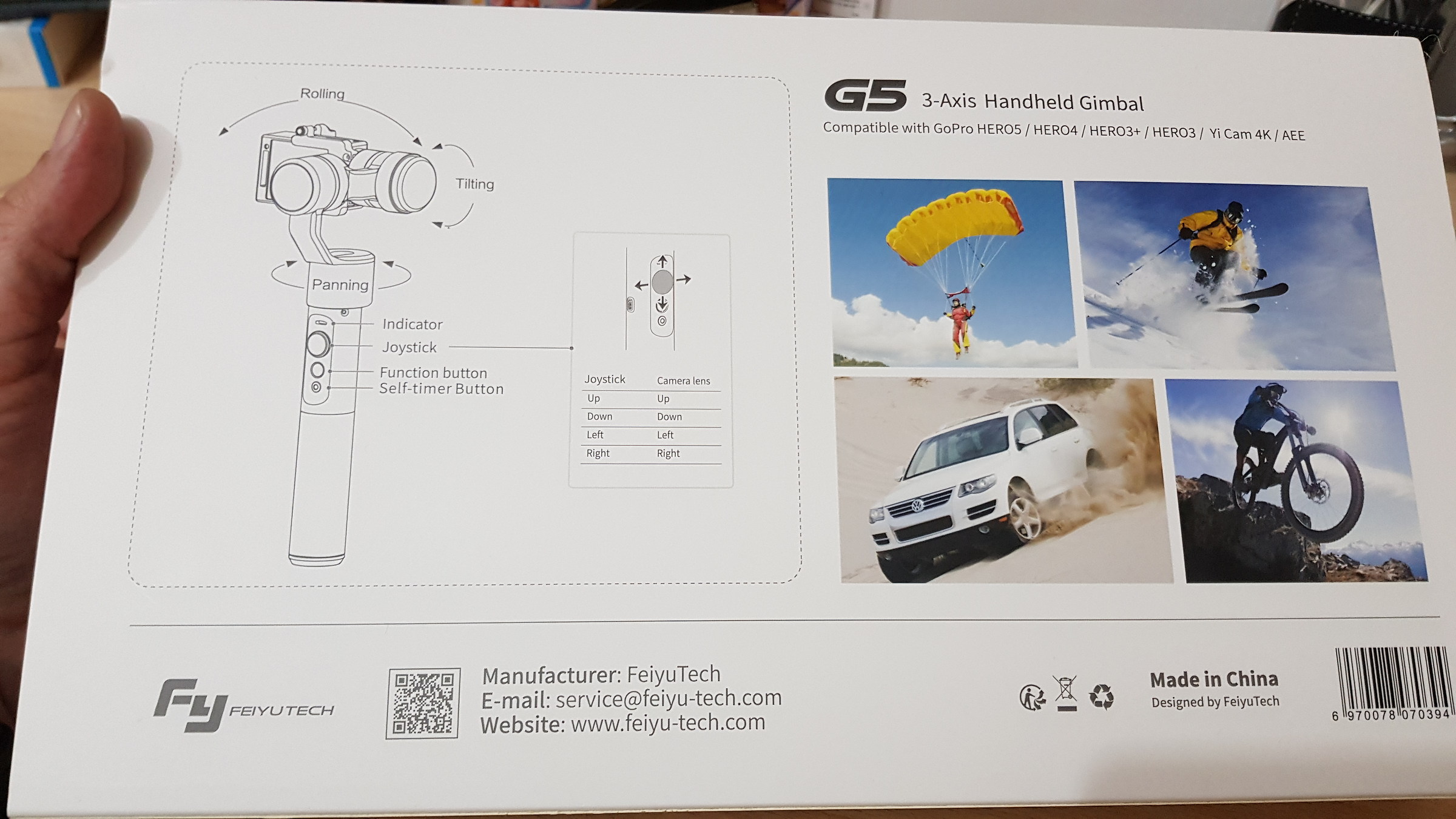 Feiyu G5 gimbal per GoproHero/3/4/5/6/7