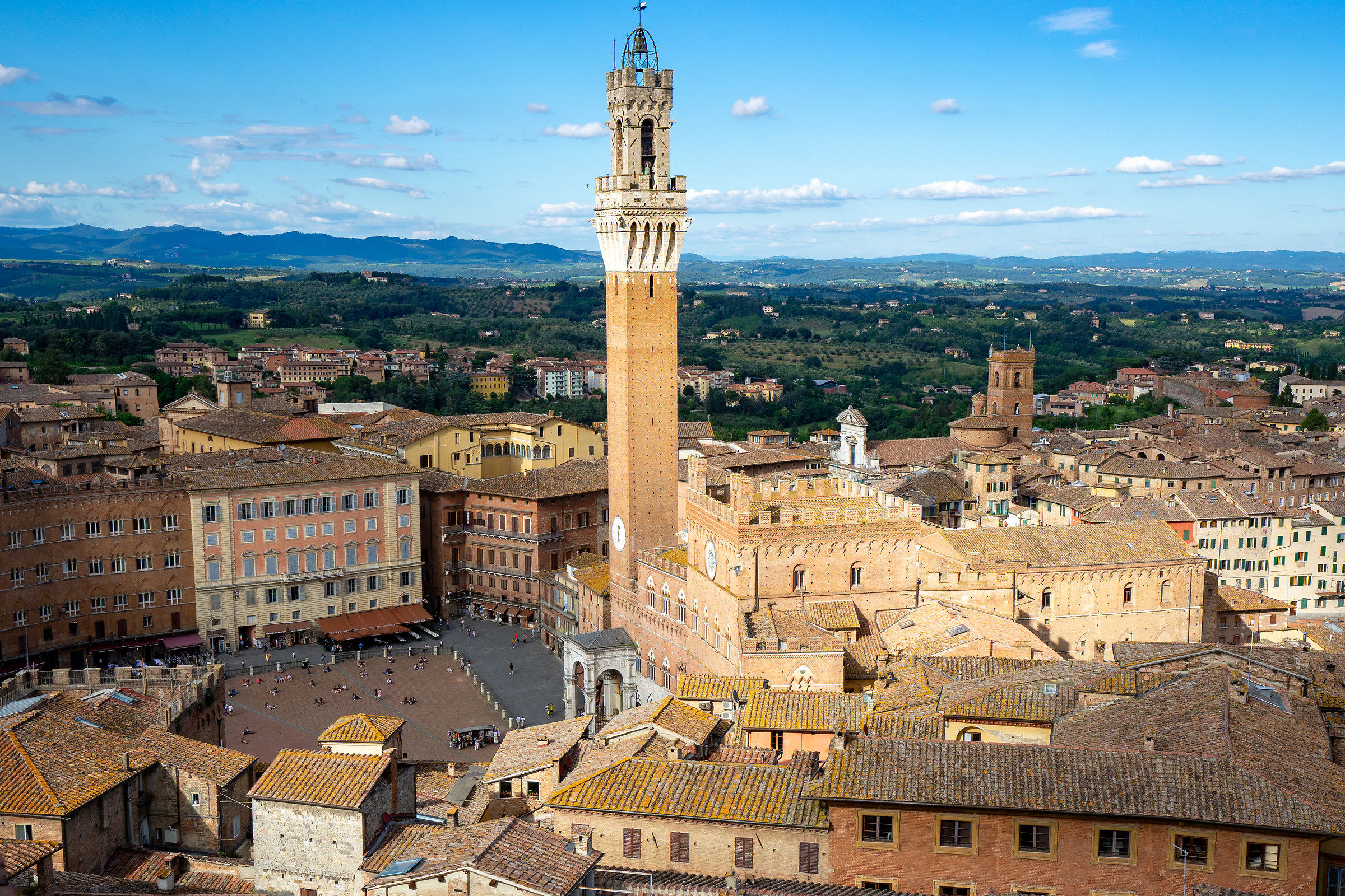 Siena.scorcio su piazza del campo