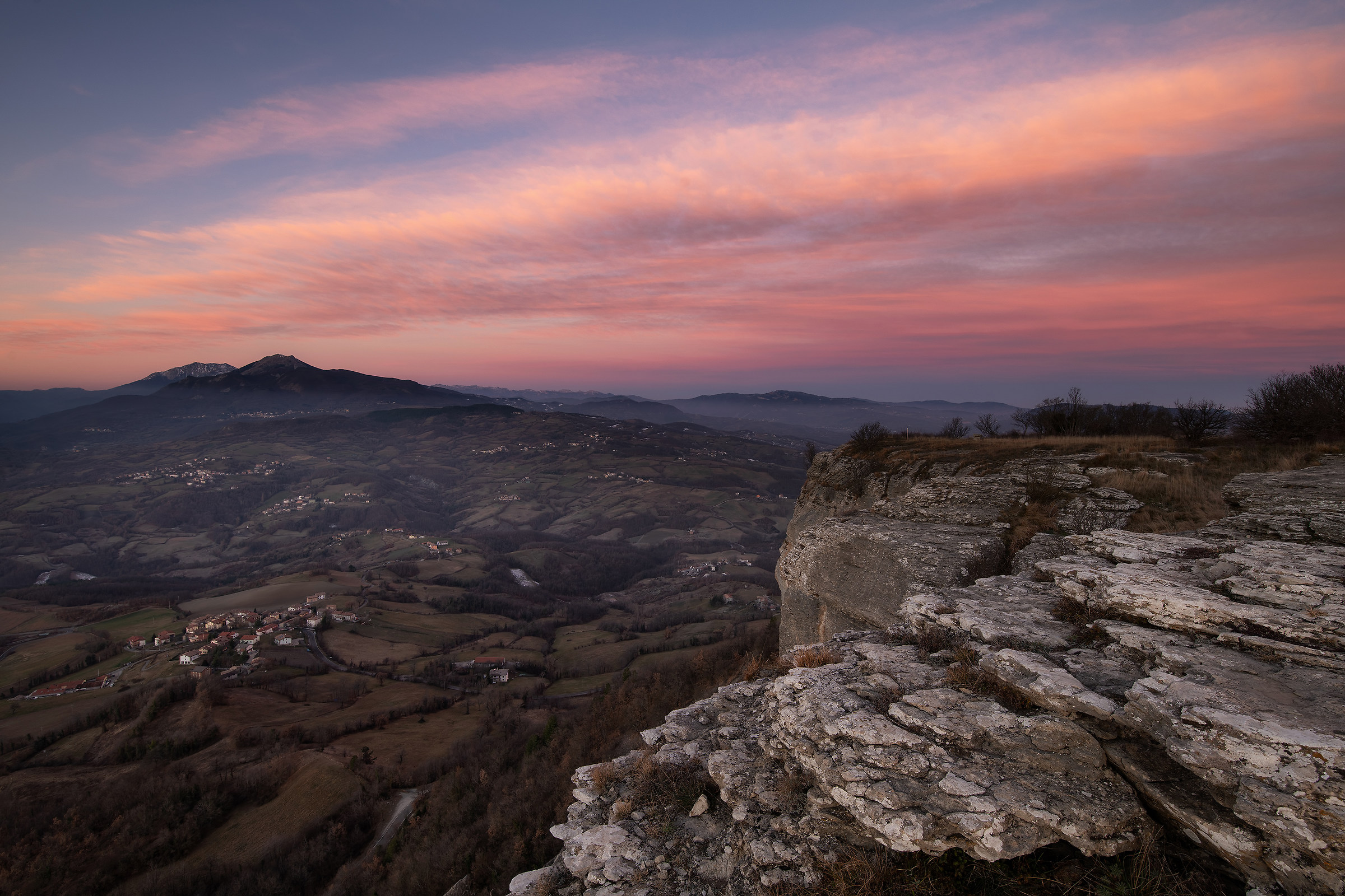 Sunrise from the stone of Bismantova