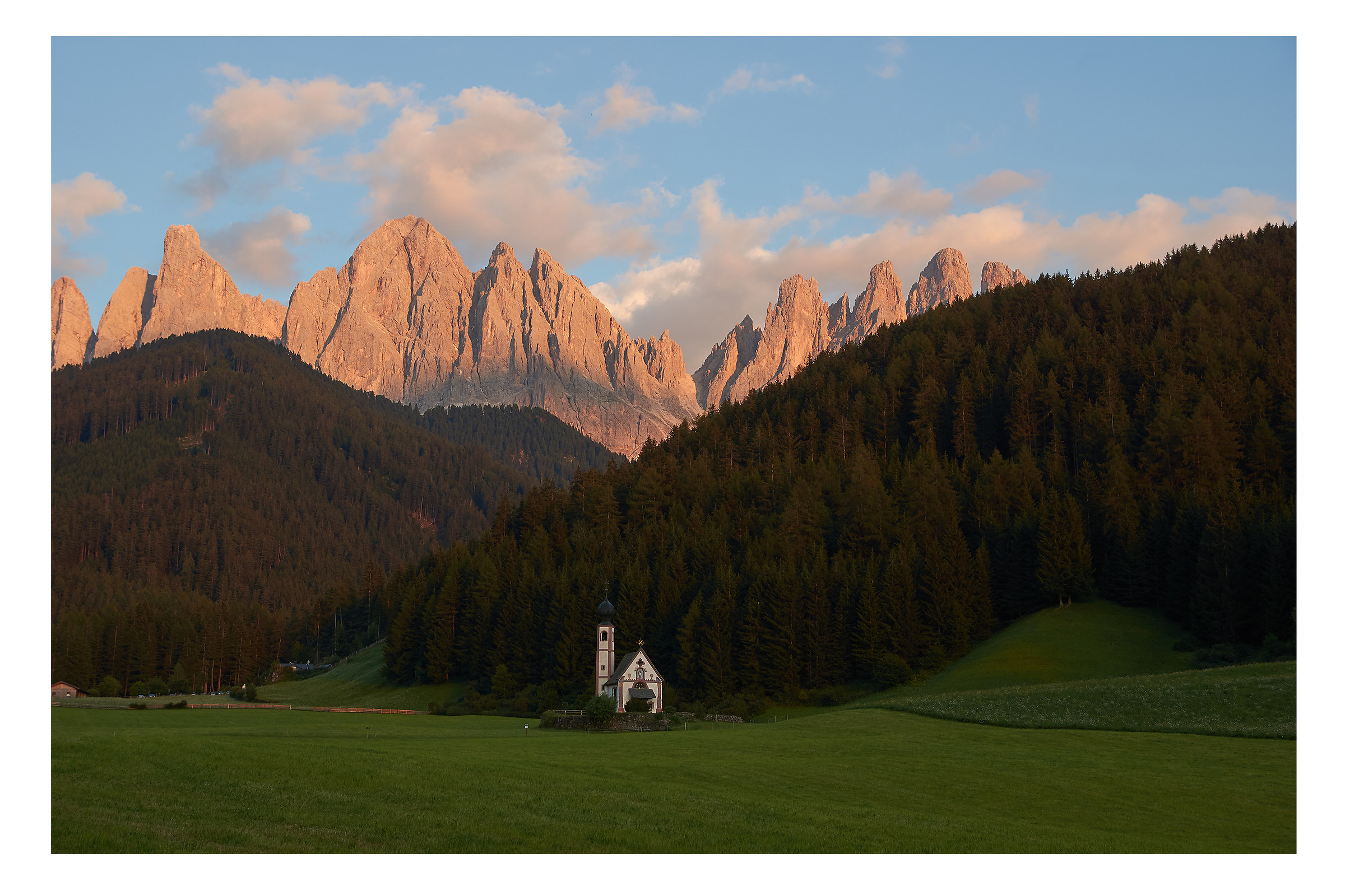 S. Giovanni in Val di Funes-in the background Le Odle