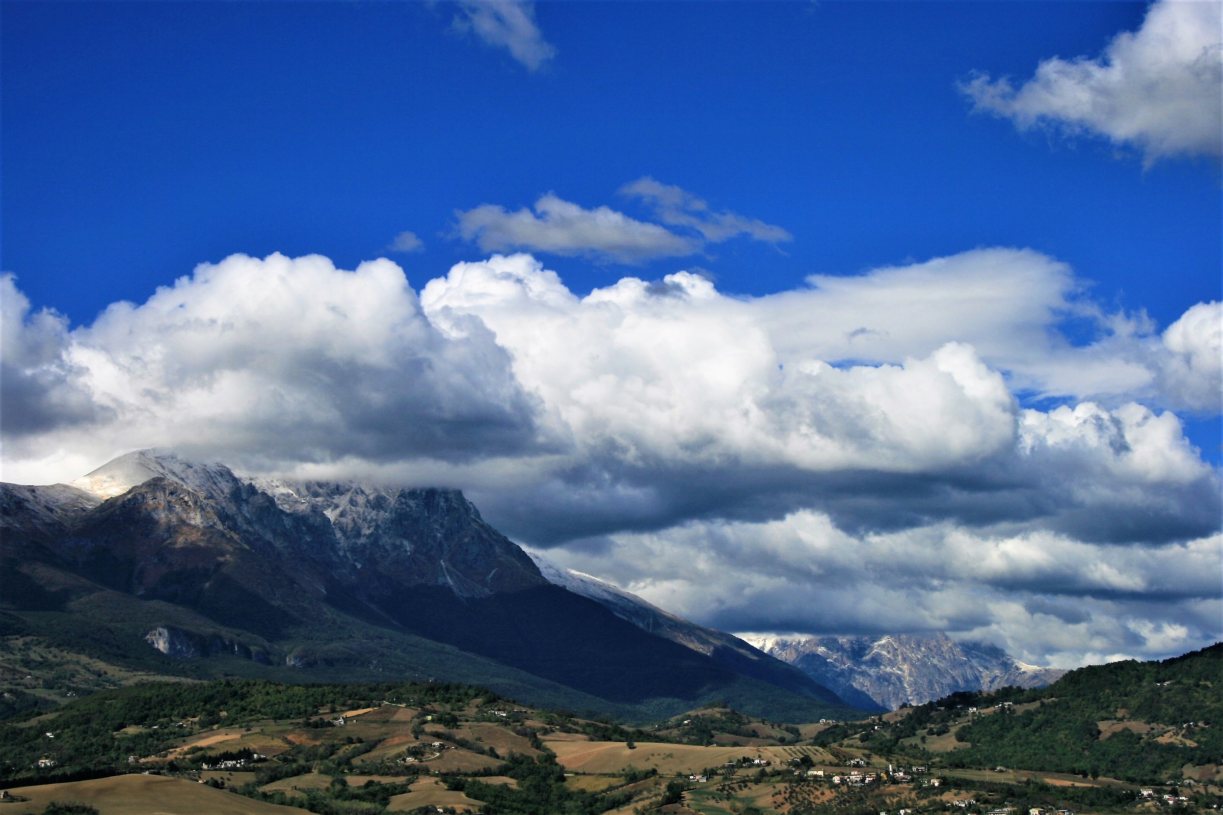 Panorama of the valley after a thunderstorm