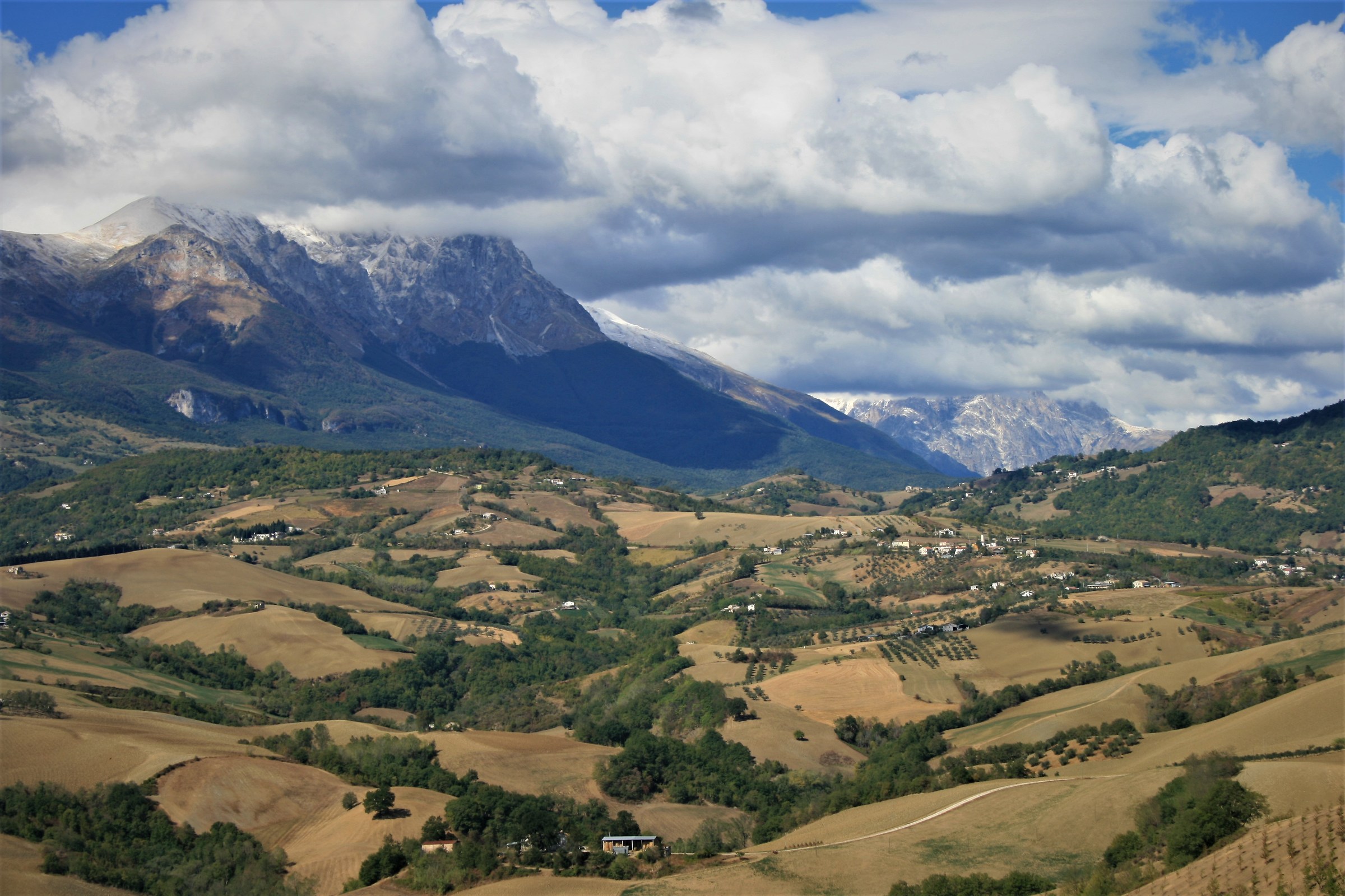 Panoramic view with the Gran Sasso background