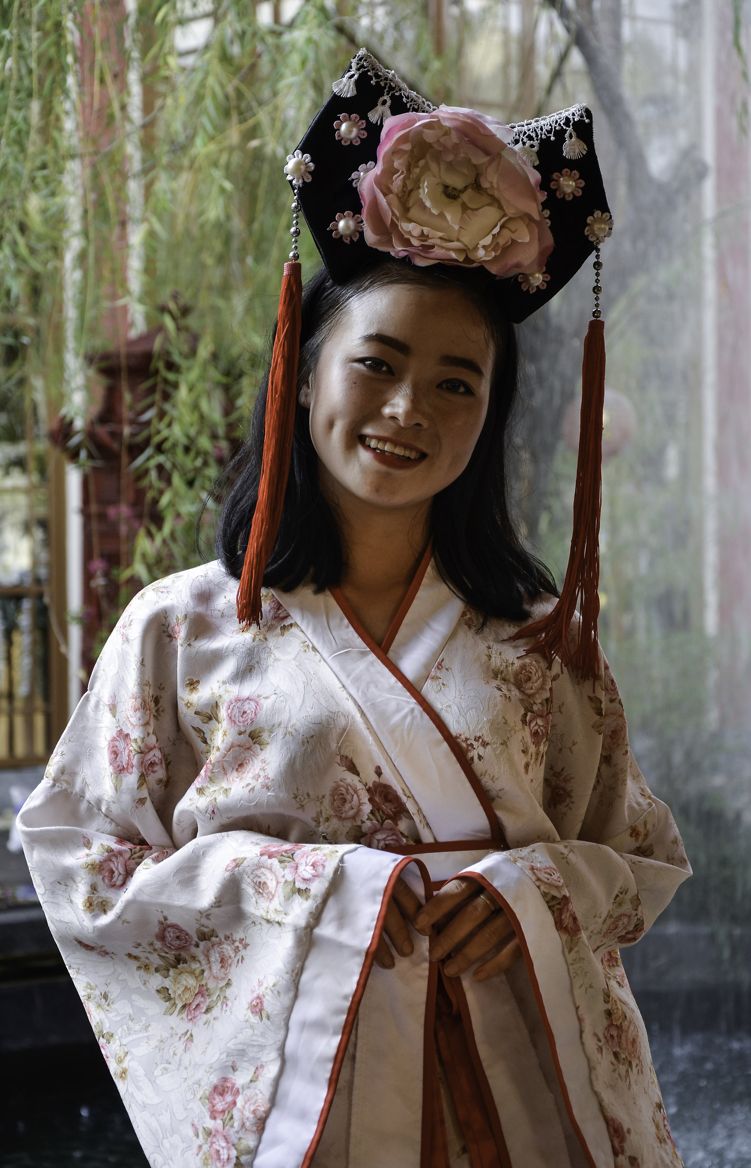 Girl at Chinese temple