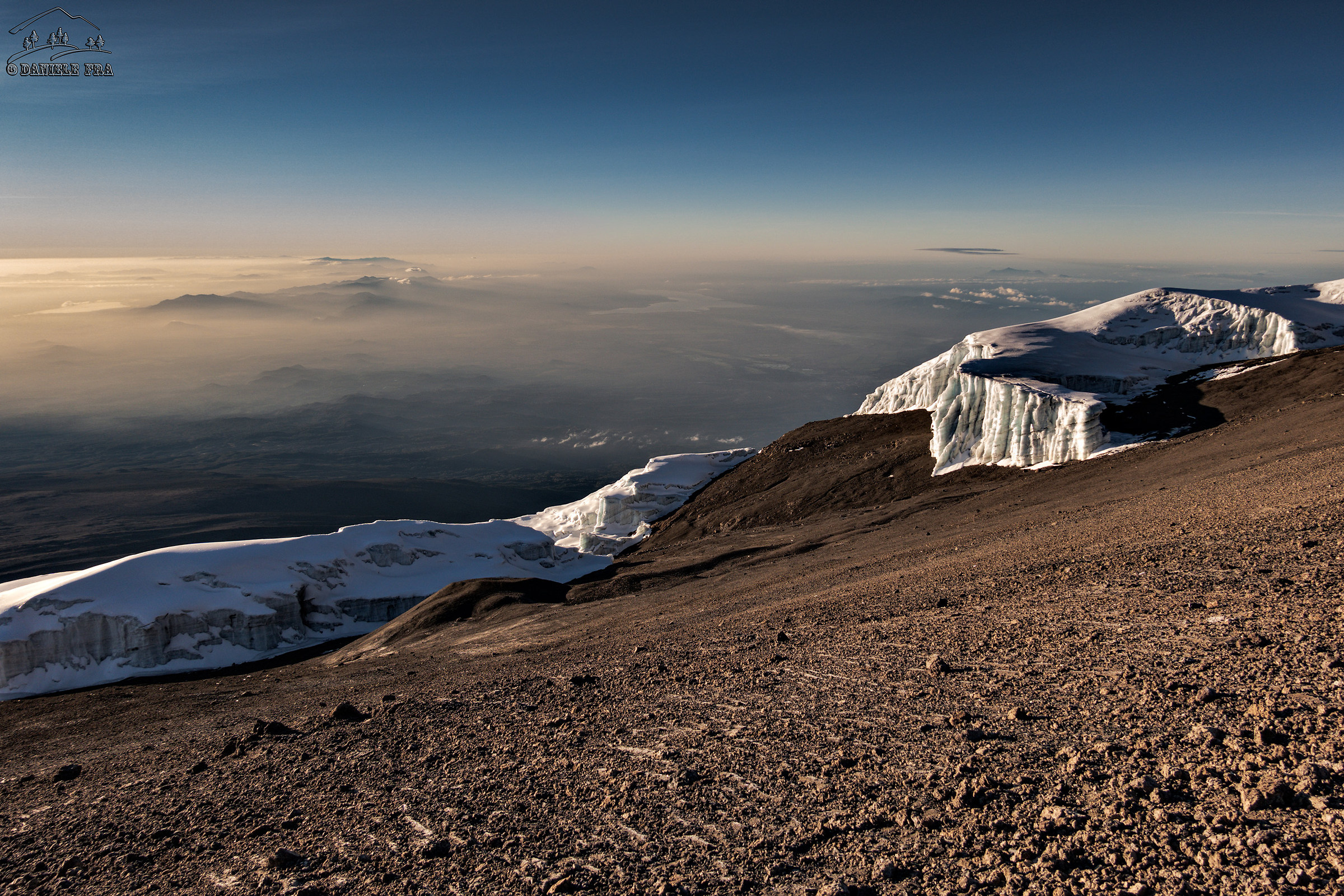 Glaciers on the summit of Kilimanjaro