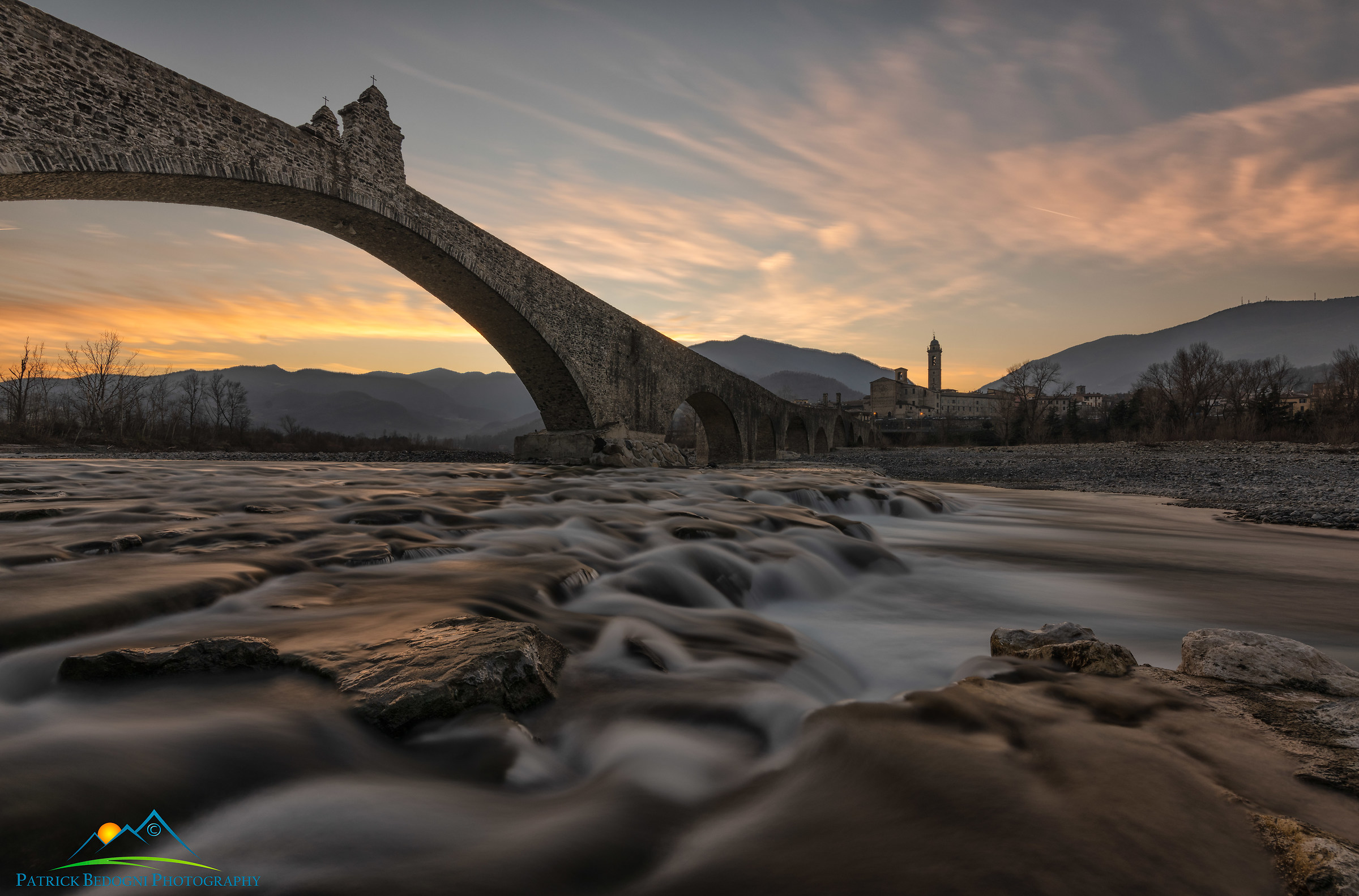 Bobbio at sunset
