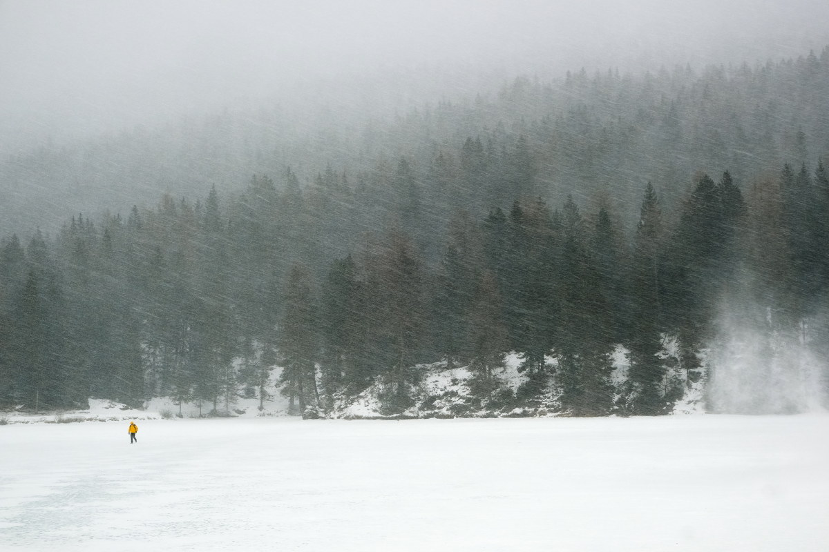 Sul lago ghiacciato...di Misurina