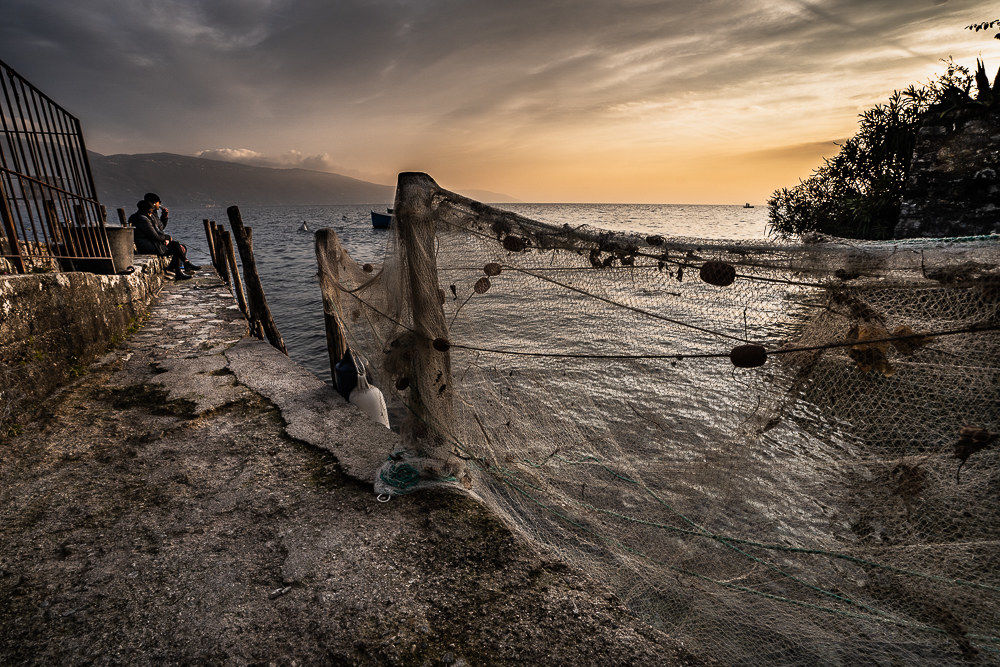 Tramonto al molo del pescatore Berto, Gargnano