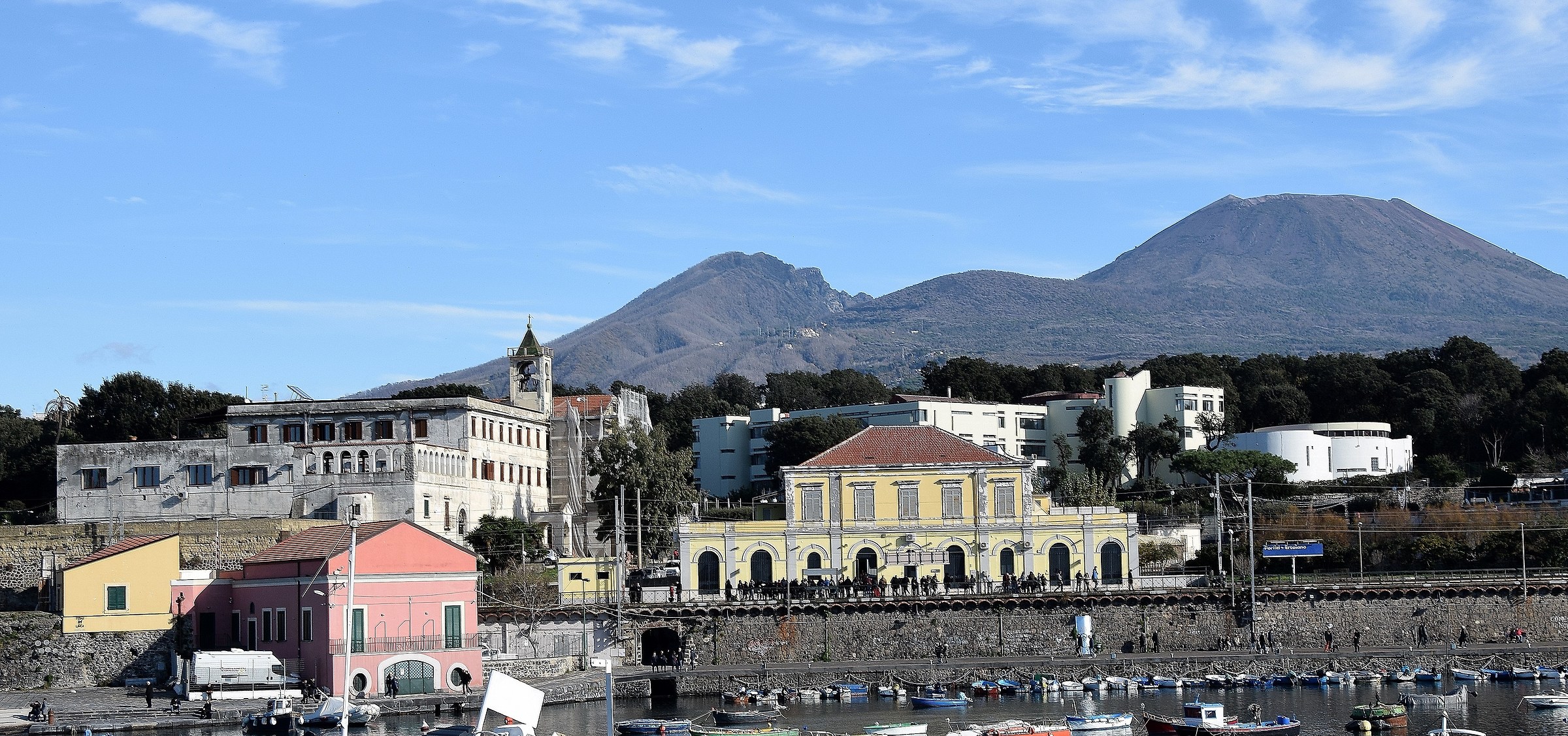 Station with volcano