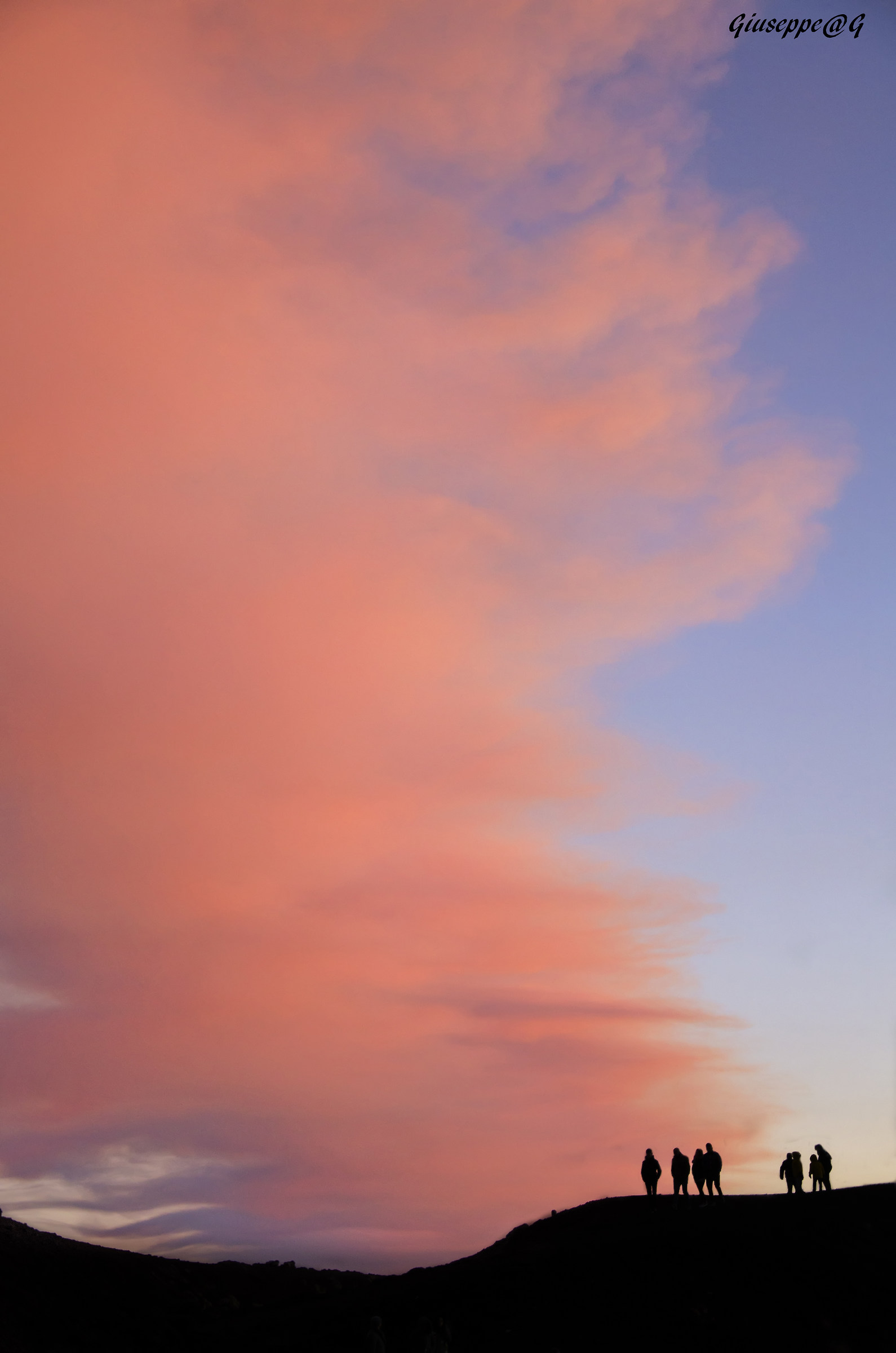 Sunset from the crater..