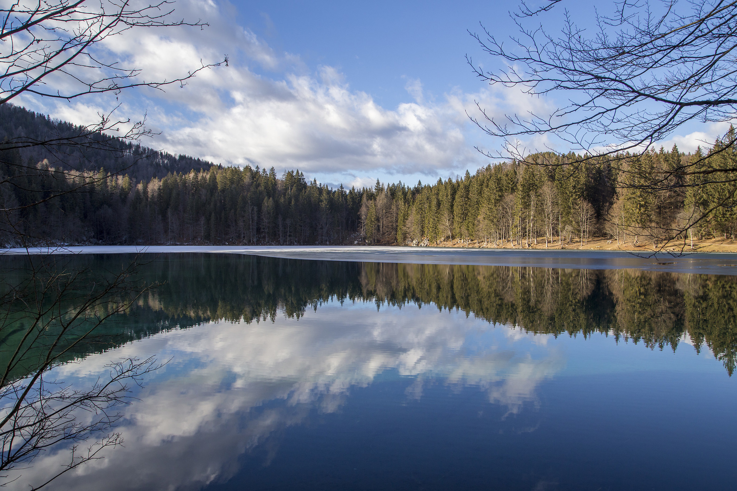 Glimpse of the Upper lake of Fusine